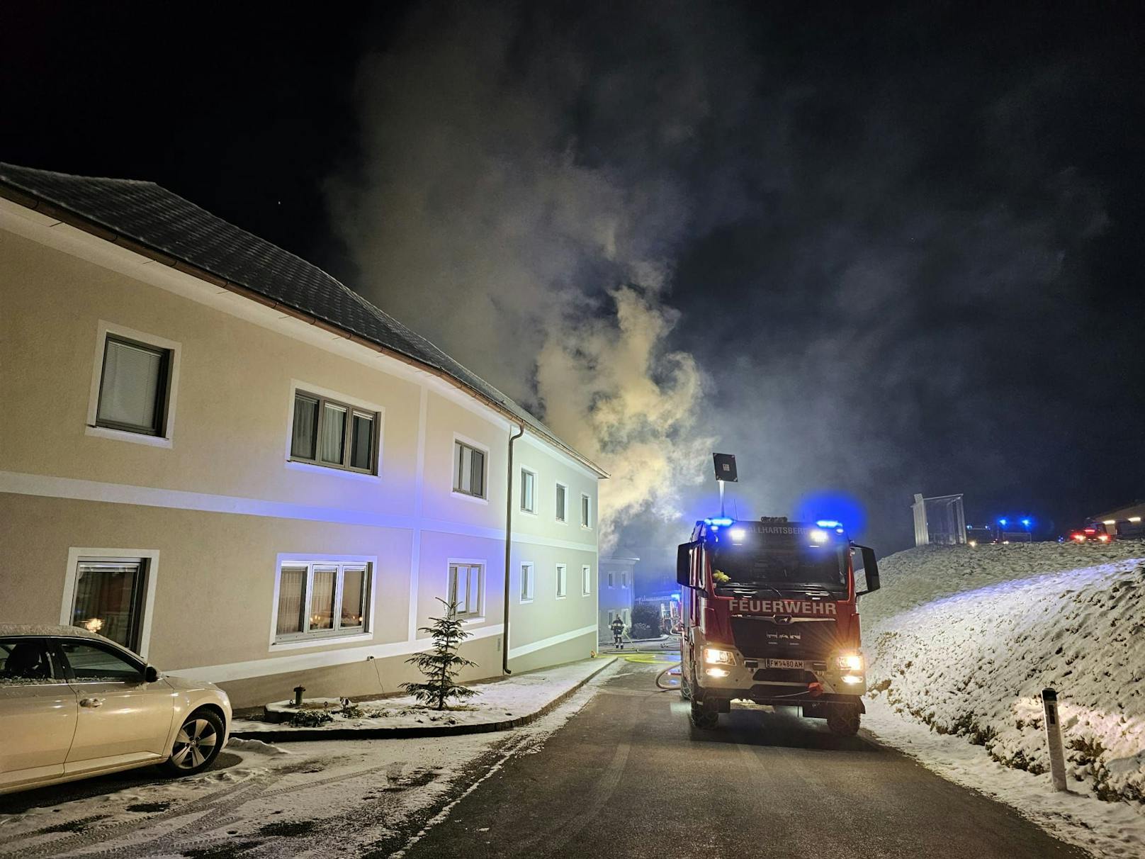 Das Wirtschaftsgebäude wurde großteils zerstört.