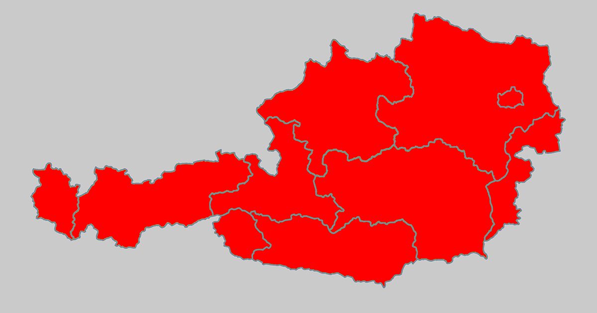 Die Influenza-Grafik der MedUni Wien zeigt: Ganz Österreich ist tiefrot.