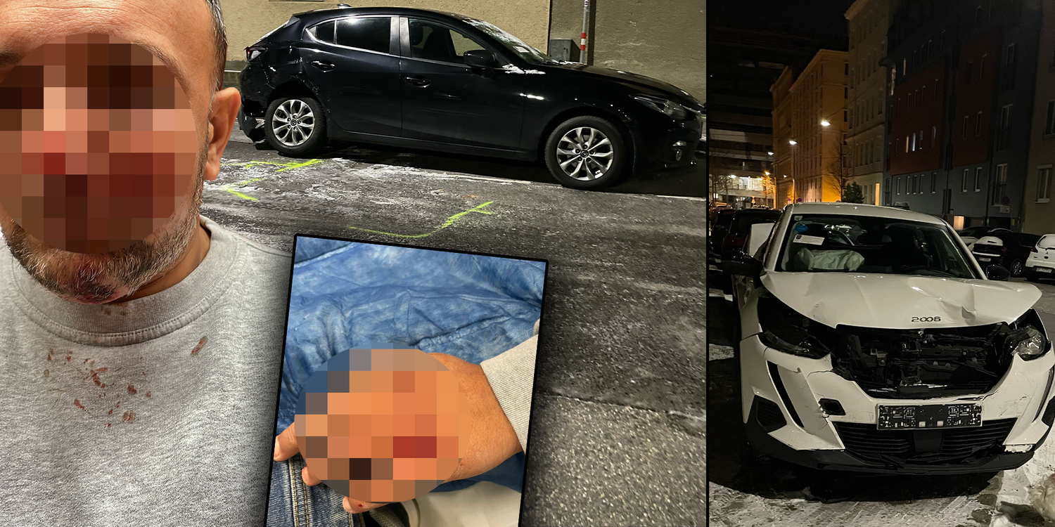 Nach einem Unfall mit Fahrerflucht musste ein Wiener ins Spital gebracht werden.