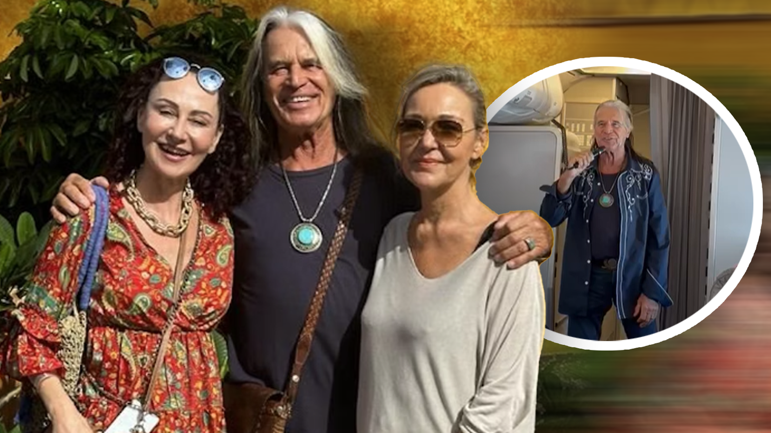 Mausi und Waterloo urlauben am selben Ort - zuvor sang er für AUA-Passagiere.