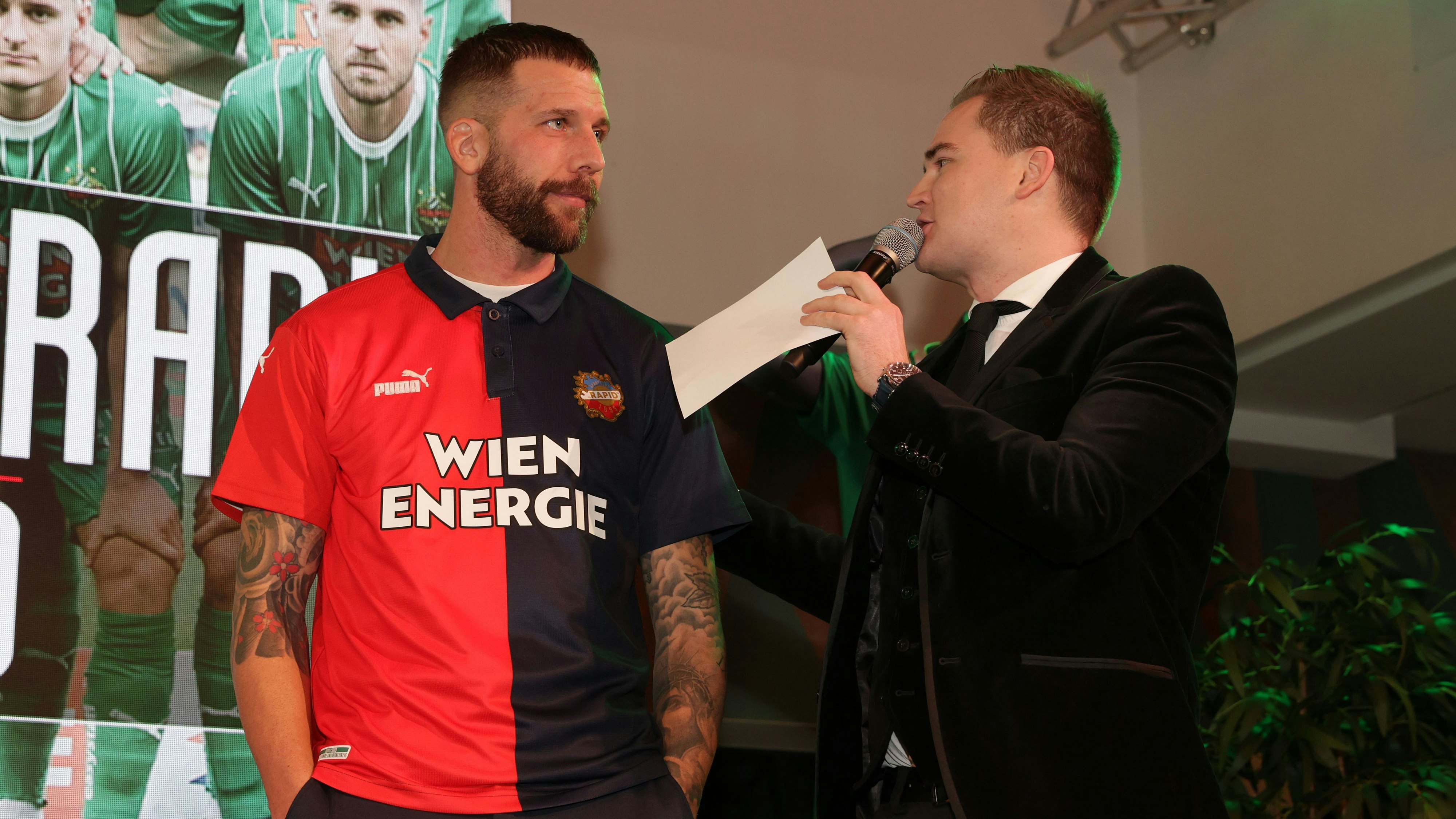 Torjäger Guido Burgstaller war eines der Models.