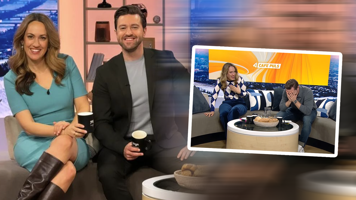 Bianca Schwarzjirg und Alex Kratki haben Spaß bei der Arbeit.