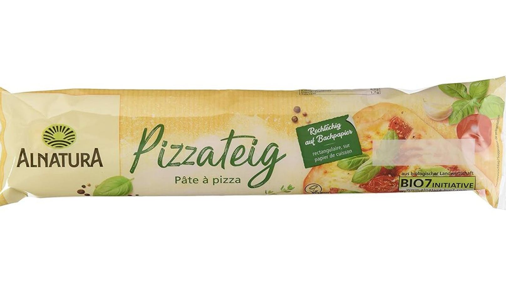 Auch "gut": Der Pizzateig von alnatura...