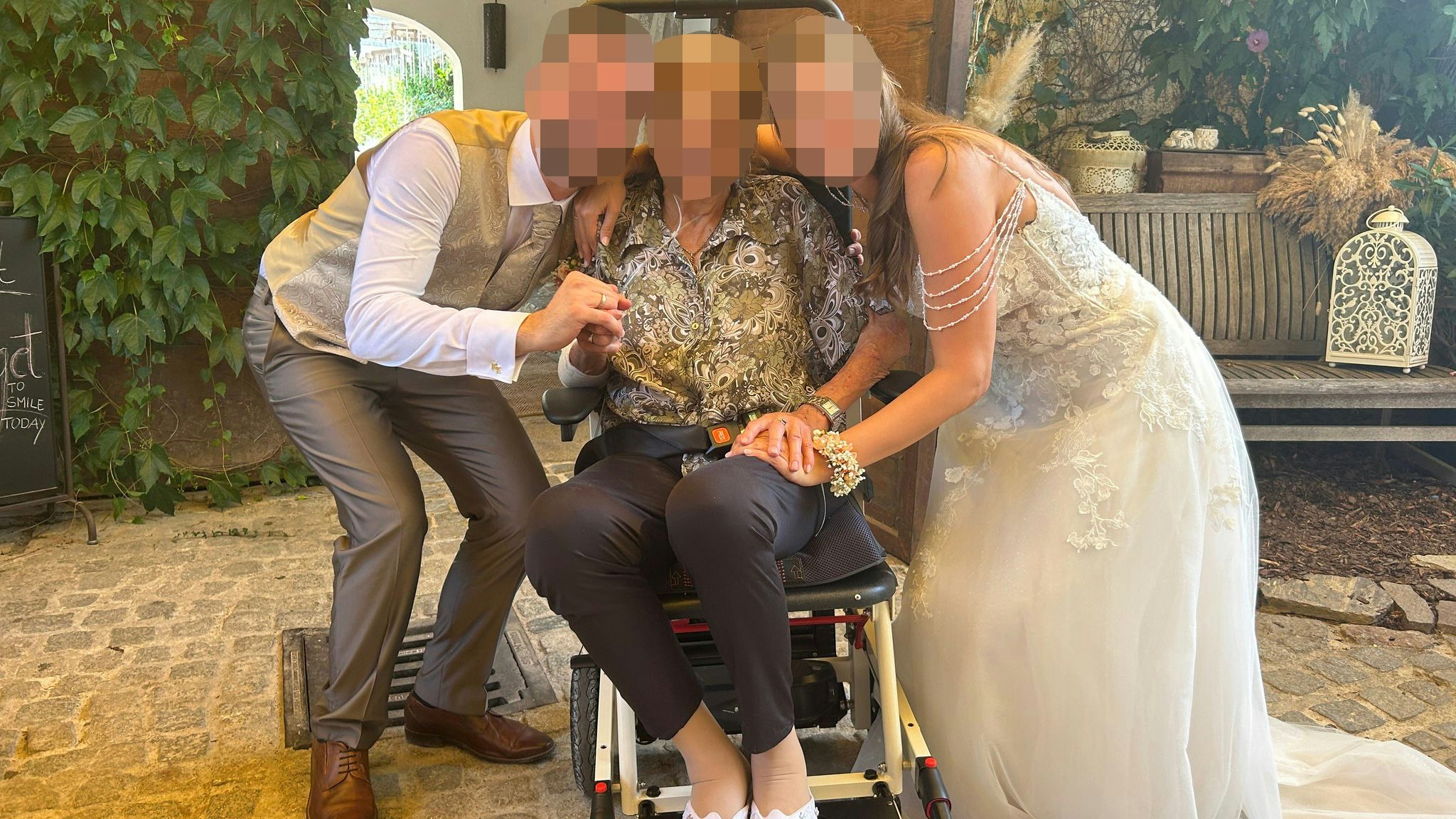 Da war die Welt für einen Tag in Ordnung: Oma Heide besuchte Kevins Hochzeit.