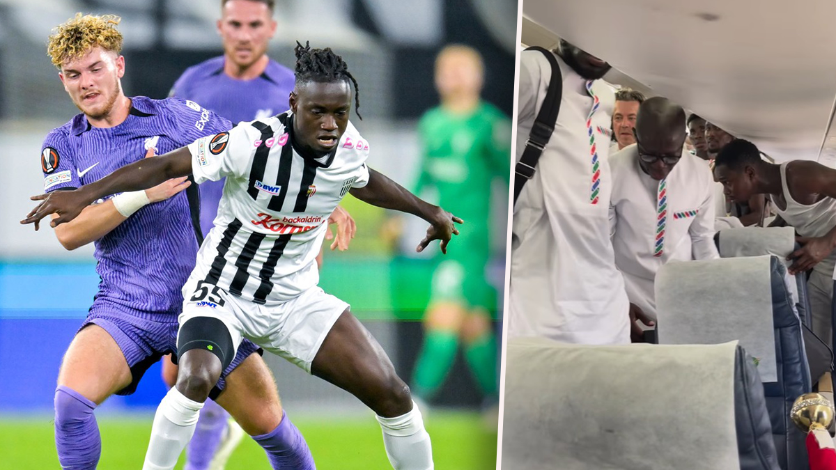 LASK-Kicker Ebrima Darboe war auch im Flugzeug. 