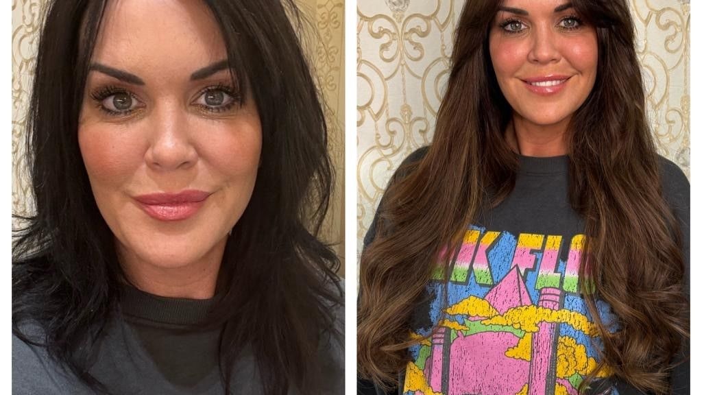 Vorher/Nachher: Martina Reuter hat sich für einen natürlicheren Look entschieden und sich die Haare verlängern lassen