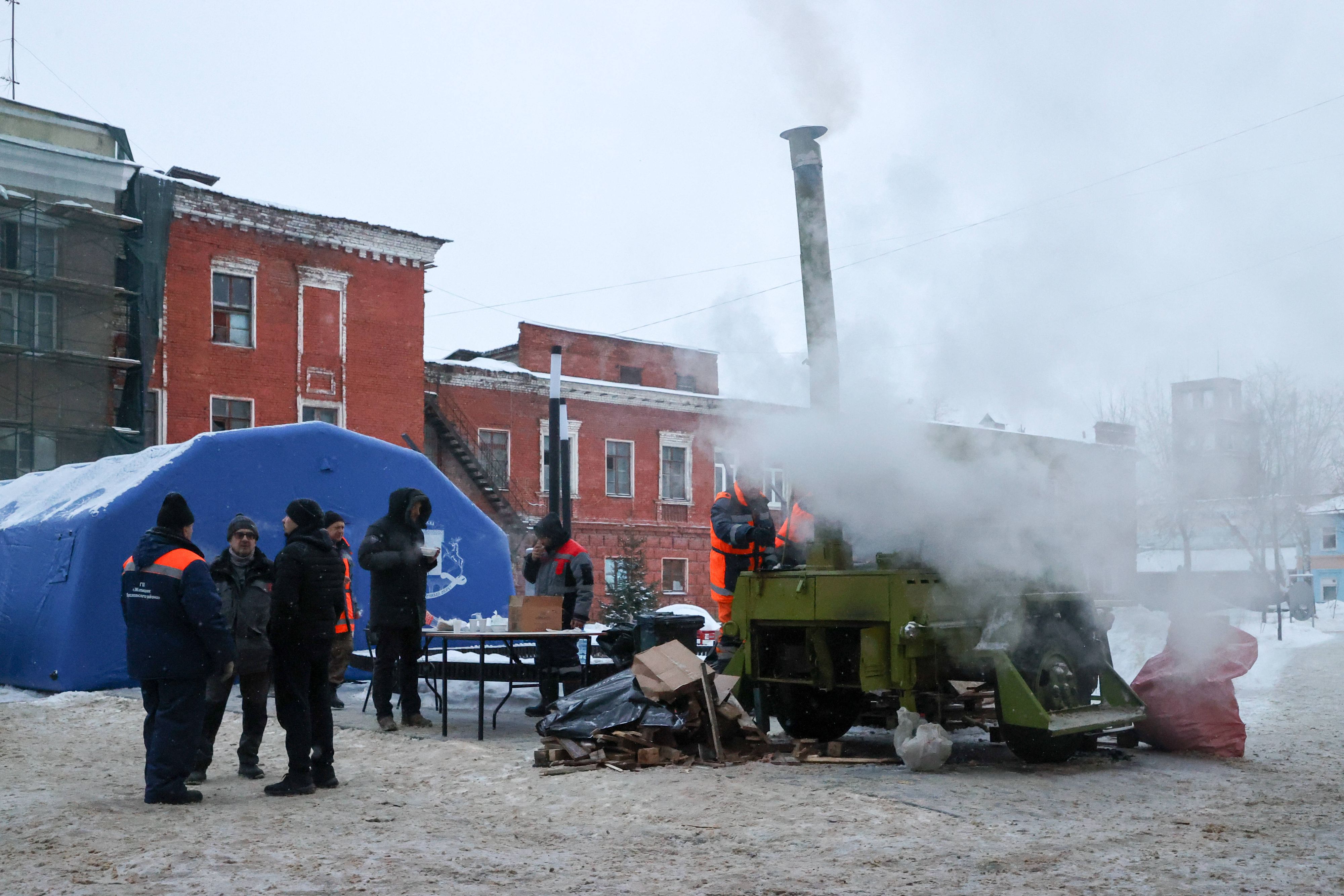 Am 9. Januar in Podolsk: Wegen einer geplatzten Heizungsleitung ist etwa die Hälfte der Einwohner ohne Heizung.