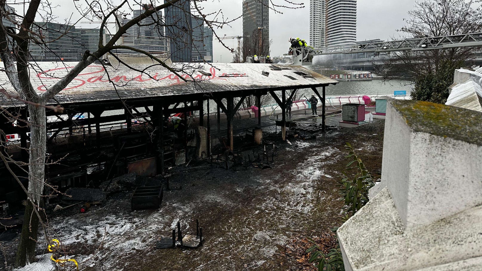 Brand auf der Donauinsel