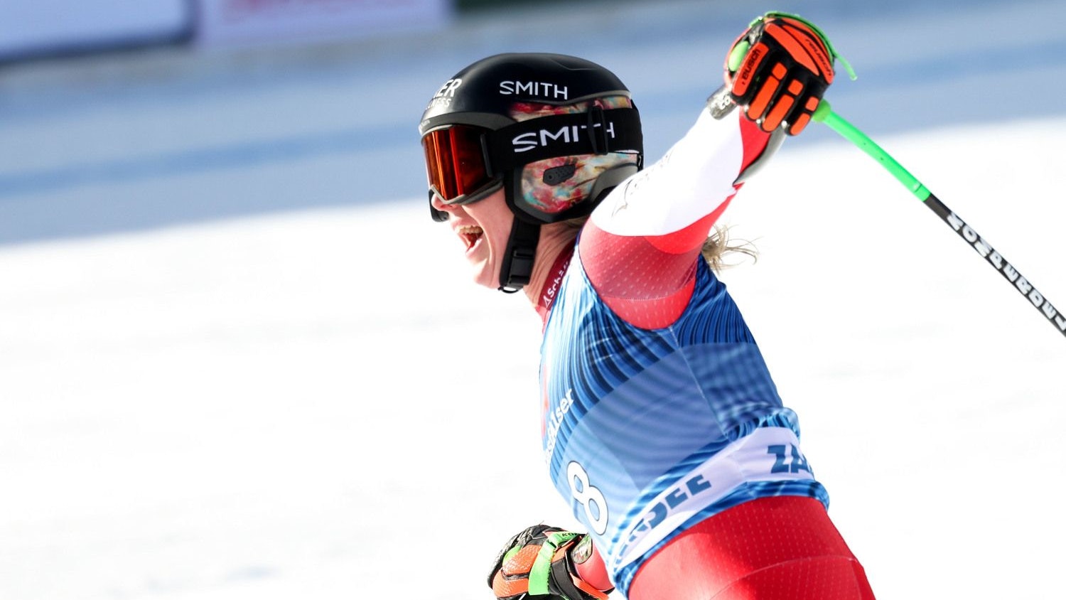 ÖSV-Läuferin Cornelia Hütter im Ziel. 