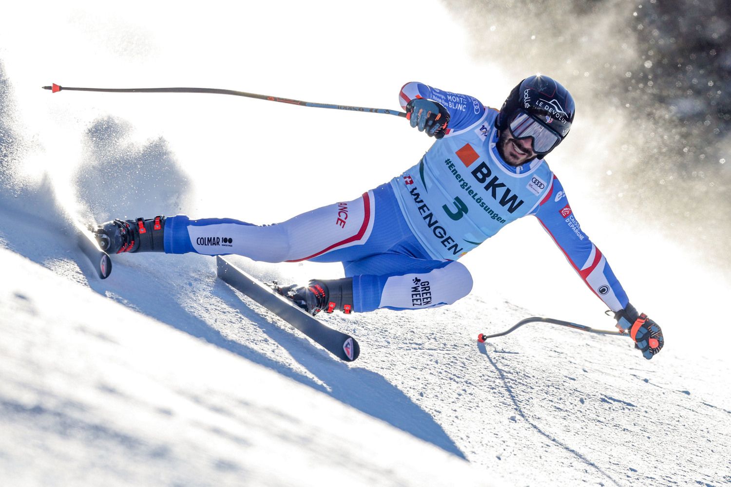 Cyprien Sarrazin im Wengen-Super-G. 