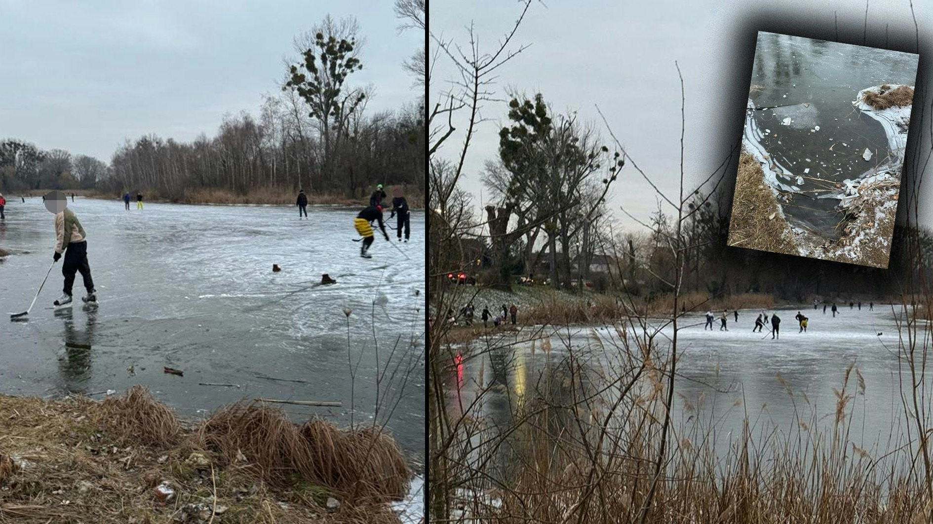 Ein Spaziergänger traute am Freitagnachmittag seinen Augen nicht: Die alte Donau war trotz Warnung voller Eisläufer.