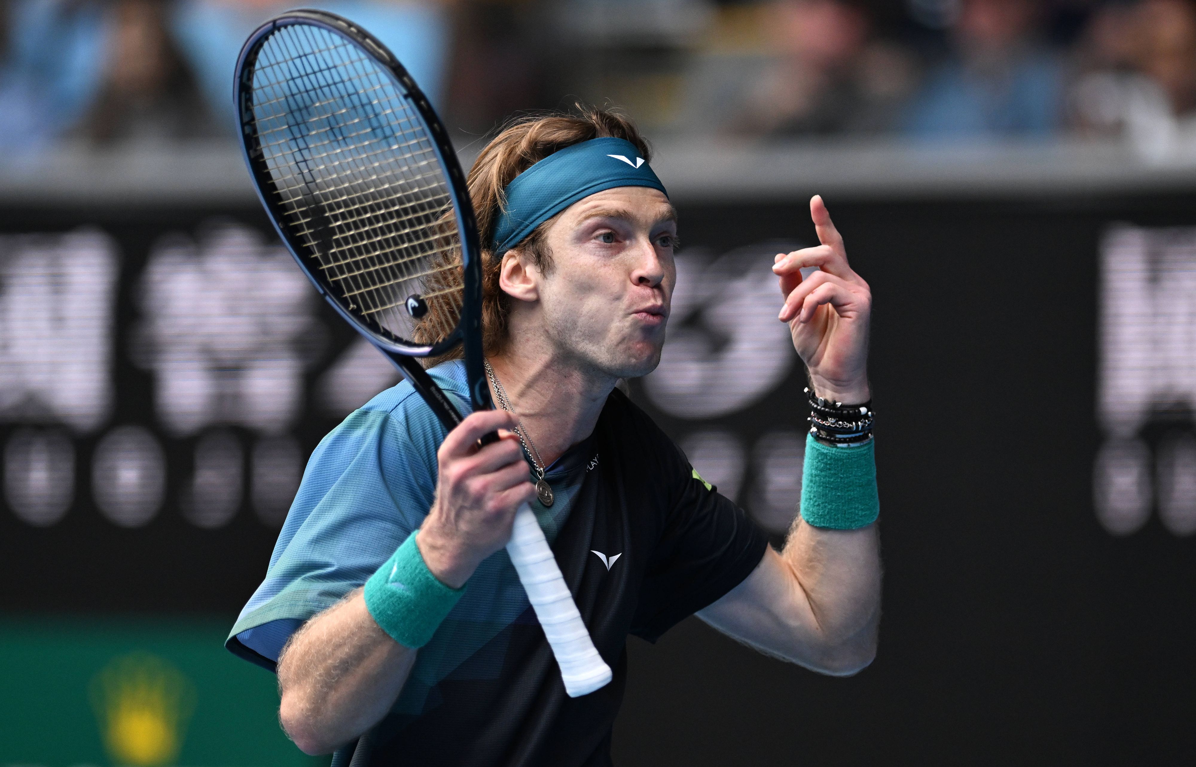 Andrey Rublev war mit einer Entscheidung des Schiedsrichters nicht einverstanden.