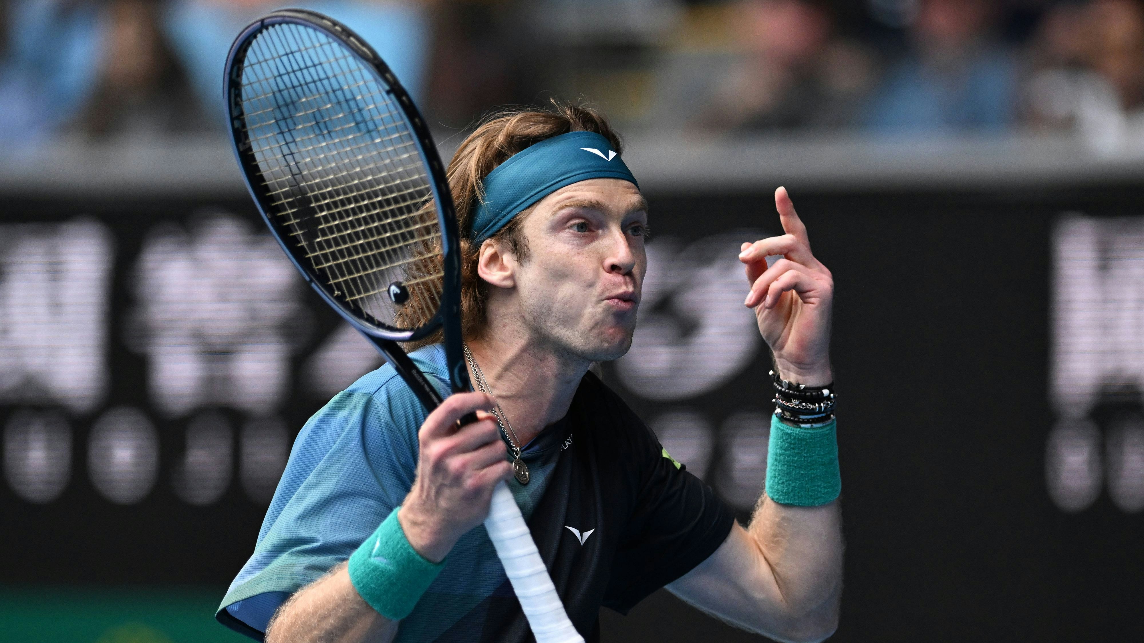 Andrey Rublev war mit einer Entscheidung des Schiedsrichters nicht einverstanden.