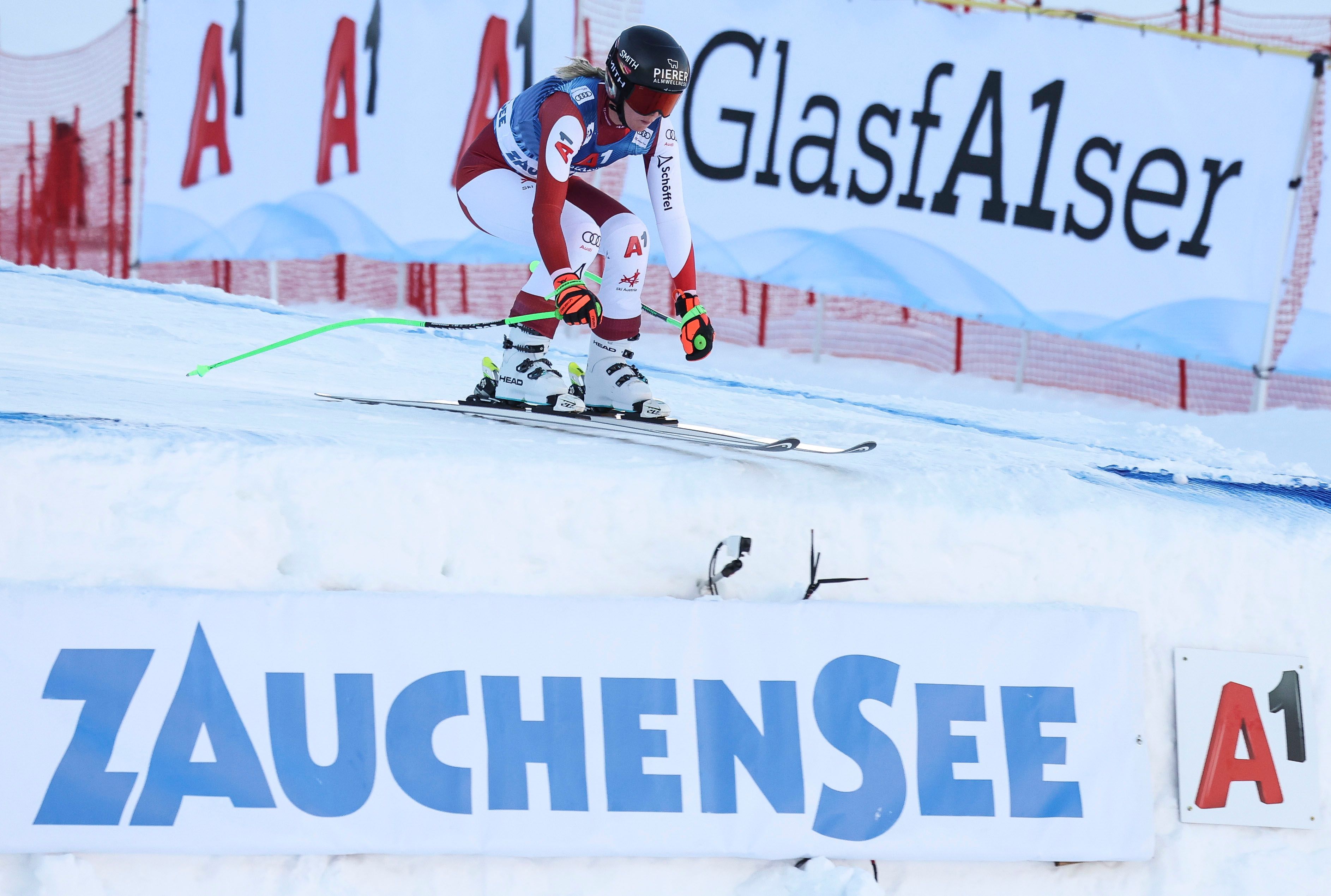 Den Super G von Zauchensee gewann Cornelia Hütter. In der Abfahrt läuft es noch nicht nach Wunsch.