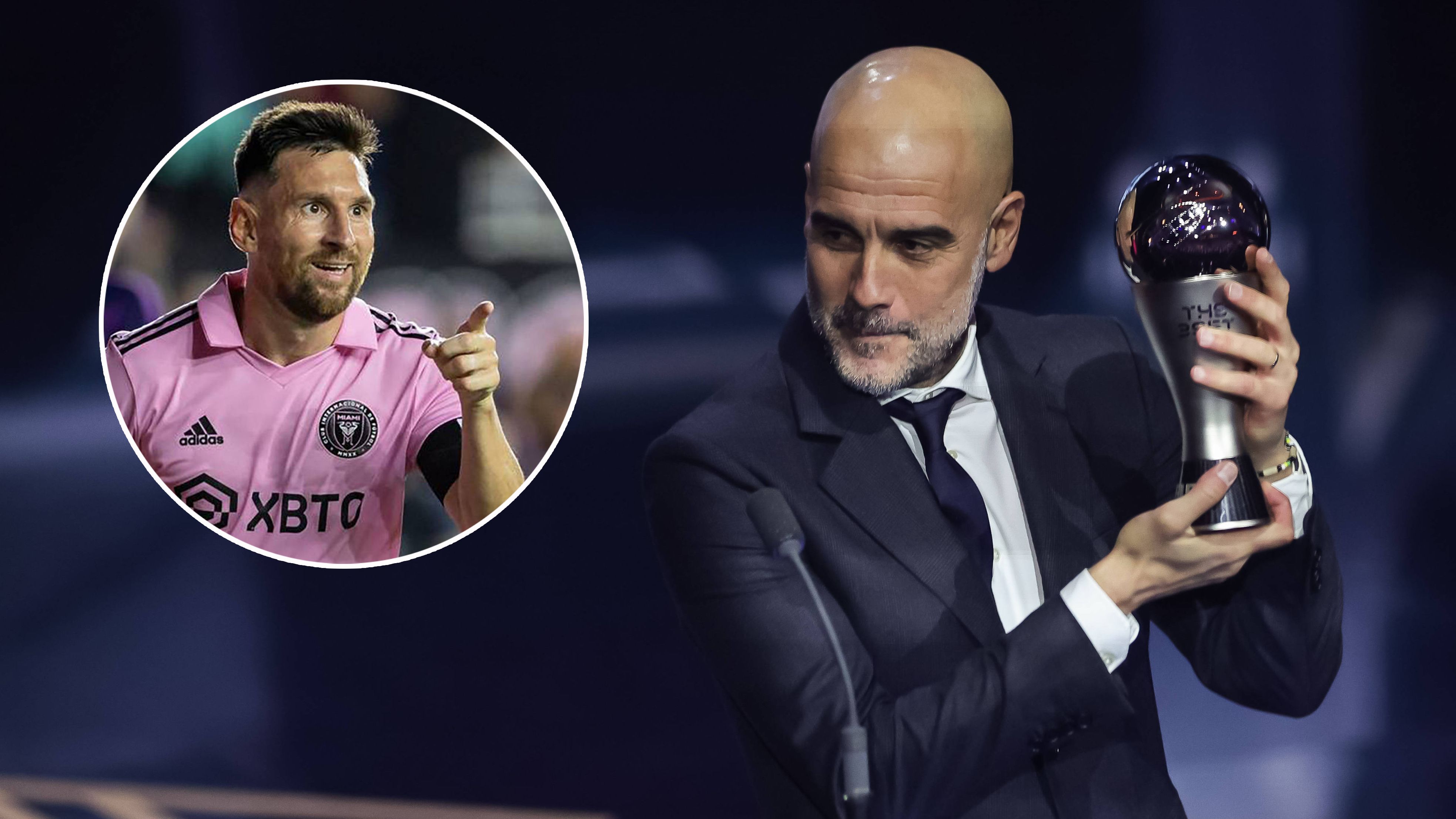 Lionel Messi ist Weltfußballer, Top-Trainer Pep Guardiola wunderte sich über den Titel seines Ex-Schützlings.