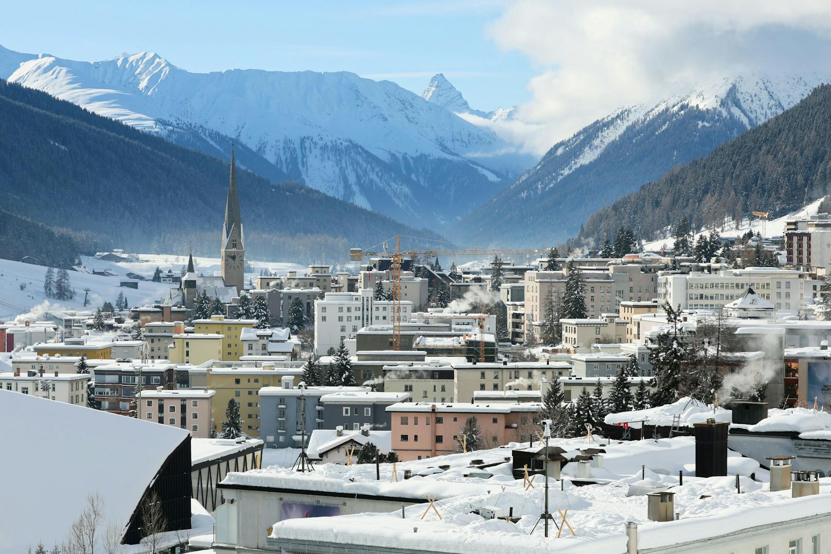 Auf dem Gipfel: Die Schweizer Bergstadt Davos wird in diesen Tagen zum Treffpunkt der Granden aus Politik und Wirtschaft.