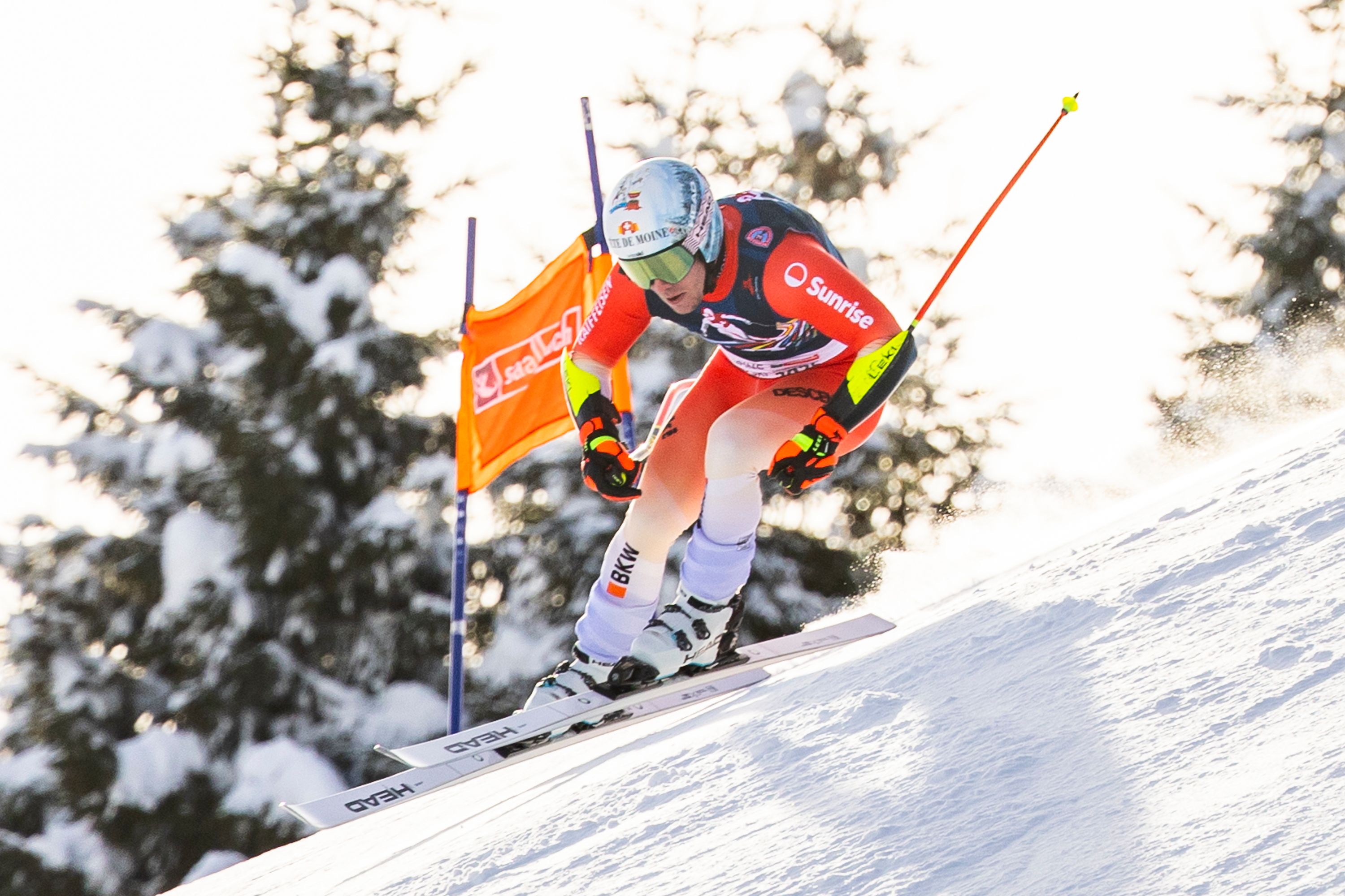 Remi Cuche zeigte im Europacup in Saalbach auf. 