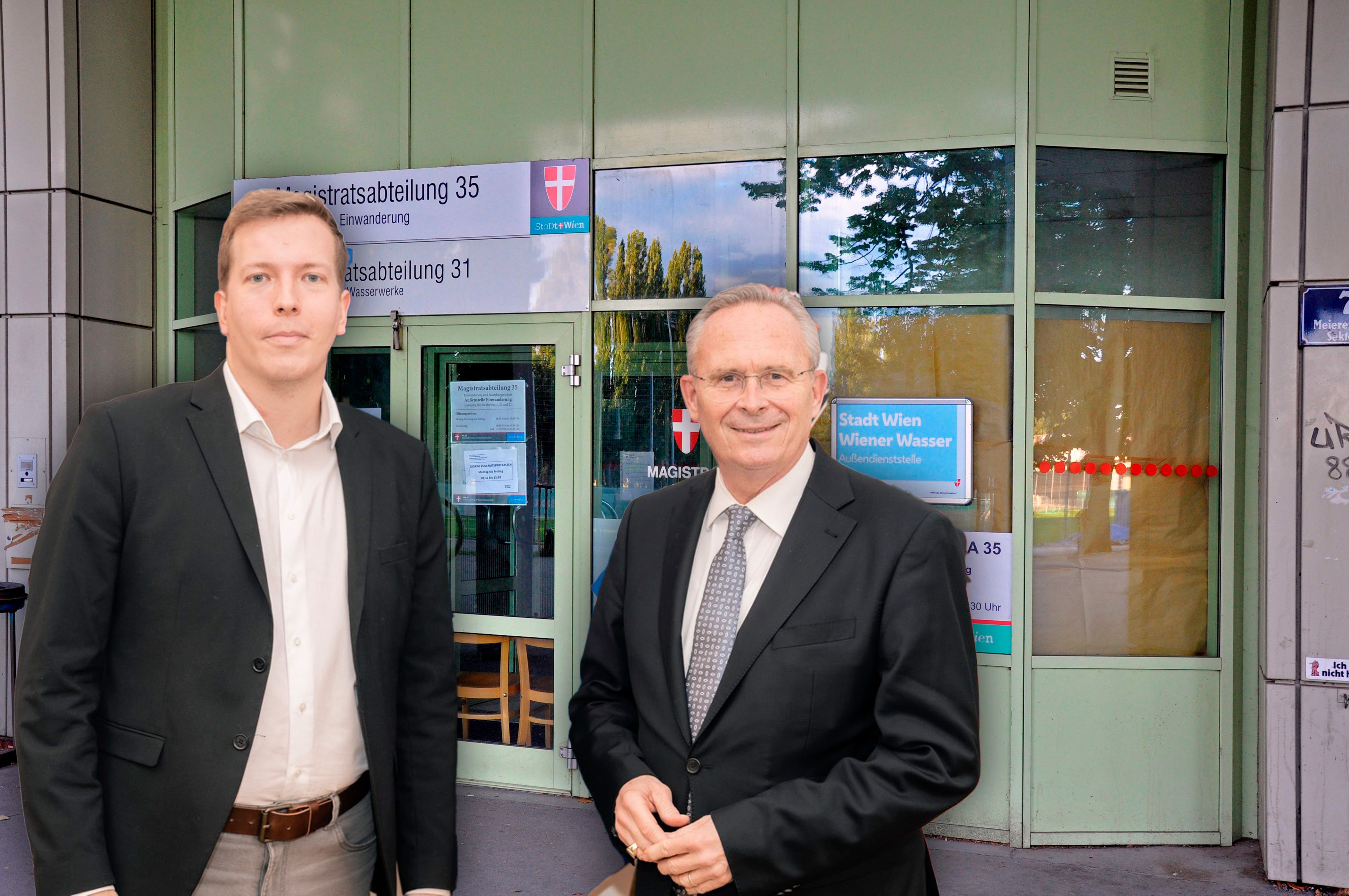 Patrick Gasselich (Verfassungssprecher ÖVP Wien) und Karl Mahrer (Stadtrat ÖVP Wien, re.)
