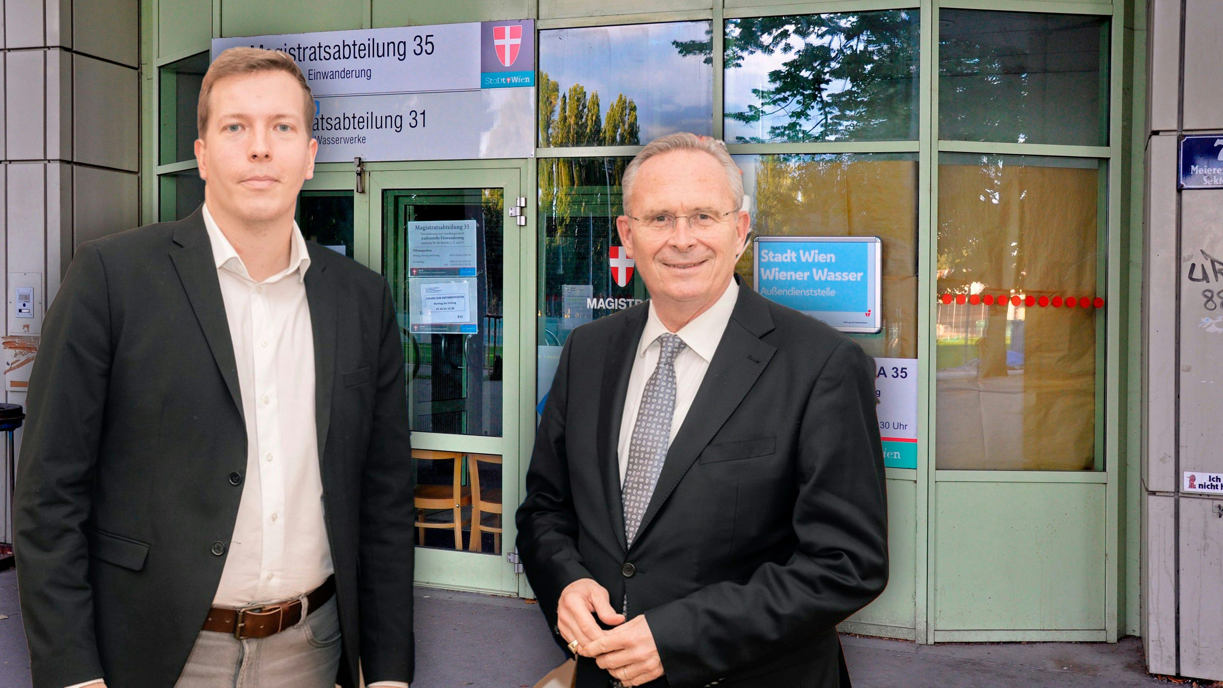 Patrick Gasselich (Verfassungssprecher ÖVP Wien) und Karl Mahrer (Stadtrat ÖVP Wien, re.)