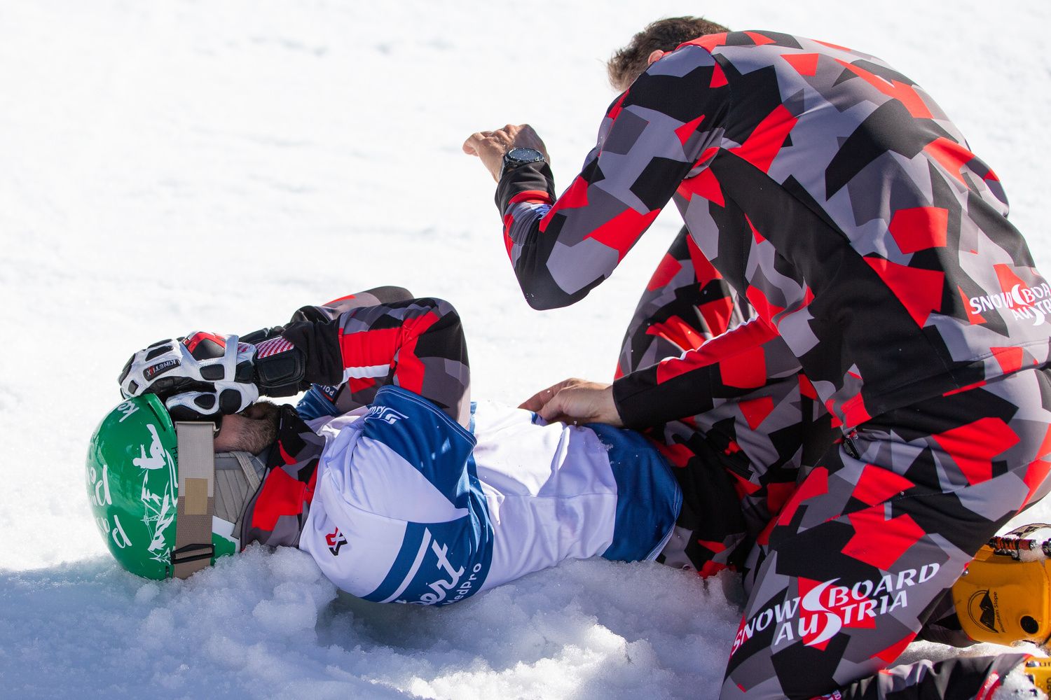 Benjamin Karl landete im Training unsanft auf dem Rücken.