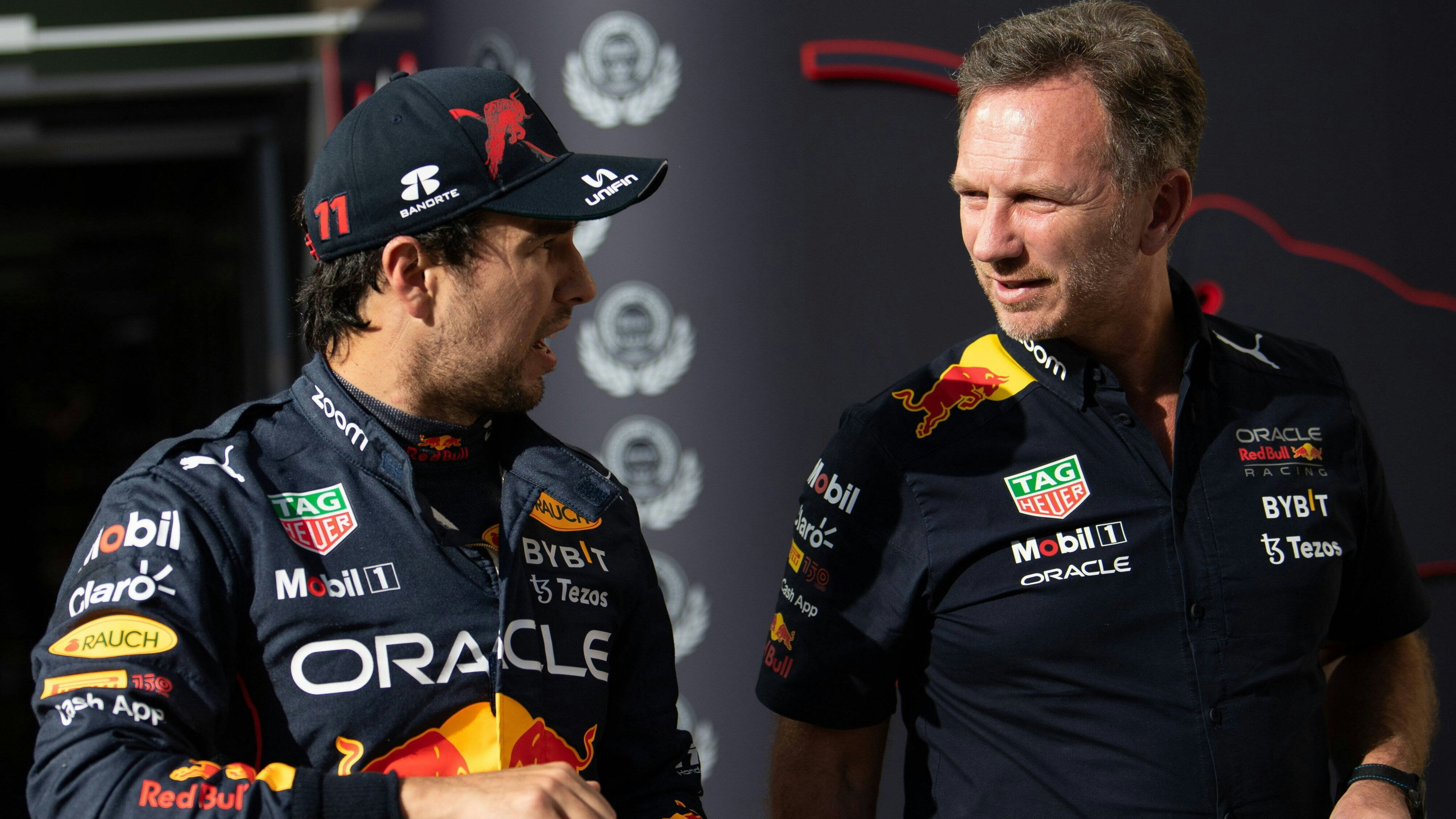 Sergio Perez und Christian Horner