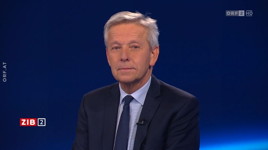 Reinhold Lopatka, ÖVP-Spitzenkandidat für die EU-Wahl, am späten Dienstagabend in der ORF-