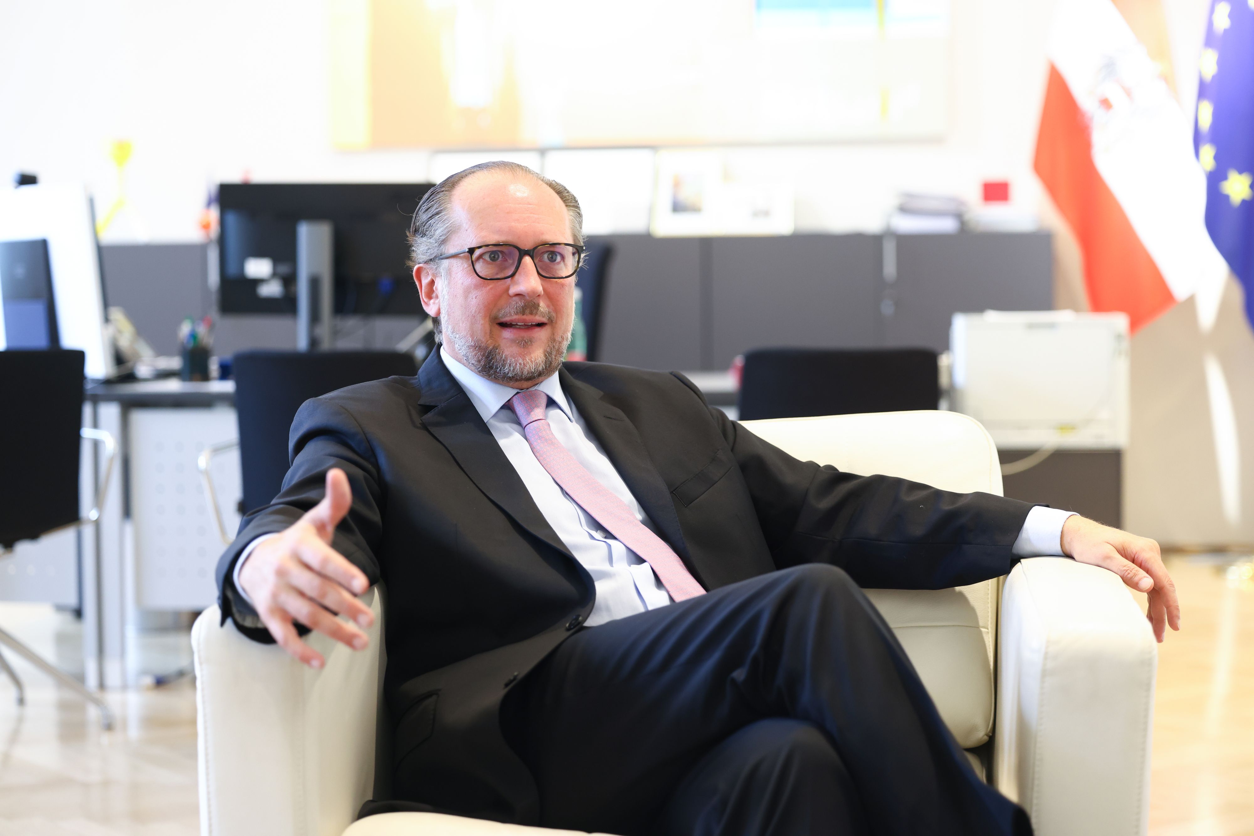 Außenminister Schallenberg hat in Davos ein dichtes Programm.