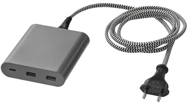 Das Netzkabel des Åskstorm 40W USB-Ladegeräts dunkelgrau kann nach längerem Gebrauch beschädigt werden.