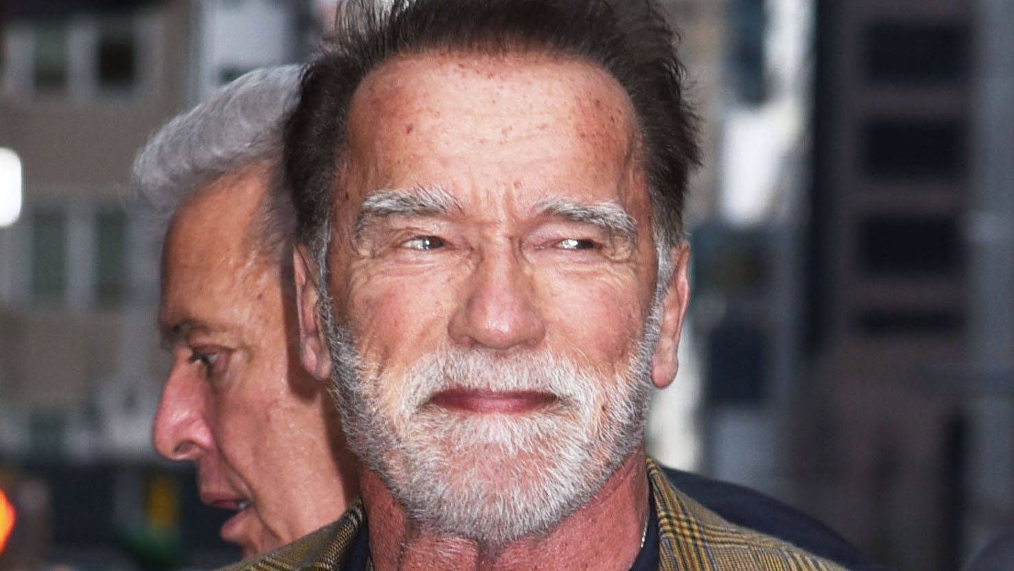 Celebrities at The Late Show With Stephen Colbert Show Studios. Featuring: Arnold Schwarzenegger Where: New York, United States When: 09 Oct 2023 Credit: Darla Khazei/INSTARimages EDITORIAL USE ONLY. RESTRICTED TO NEWSPAPERS BASED IN THE UK Copyright: xx 53115324