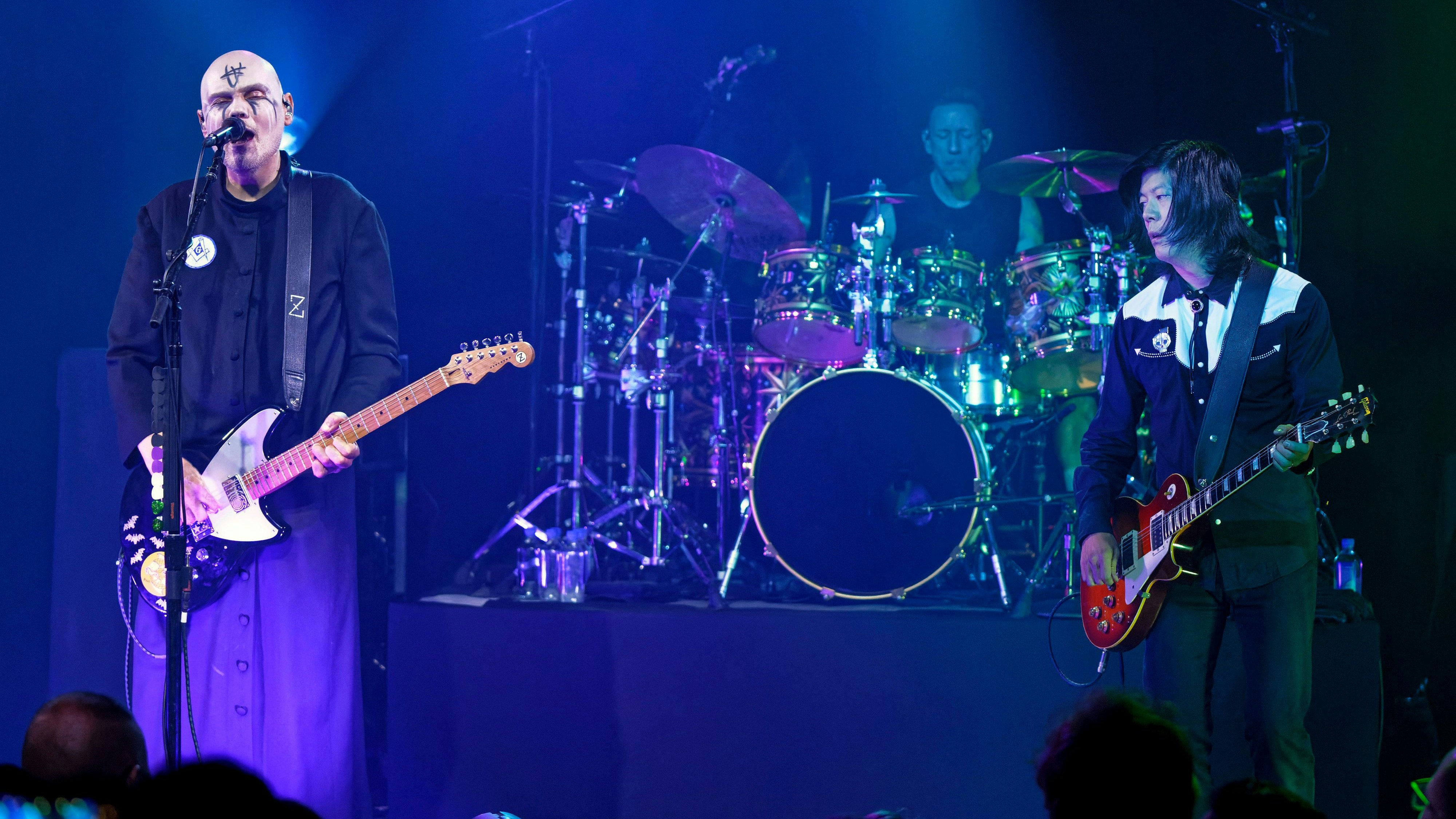 Billy Corgan, Jimmy Chamberlin und James Iha von The Smashing Pumpkins