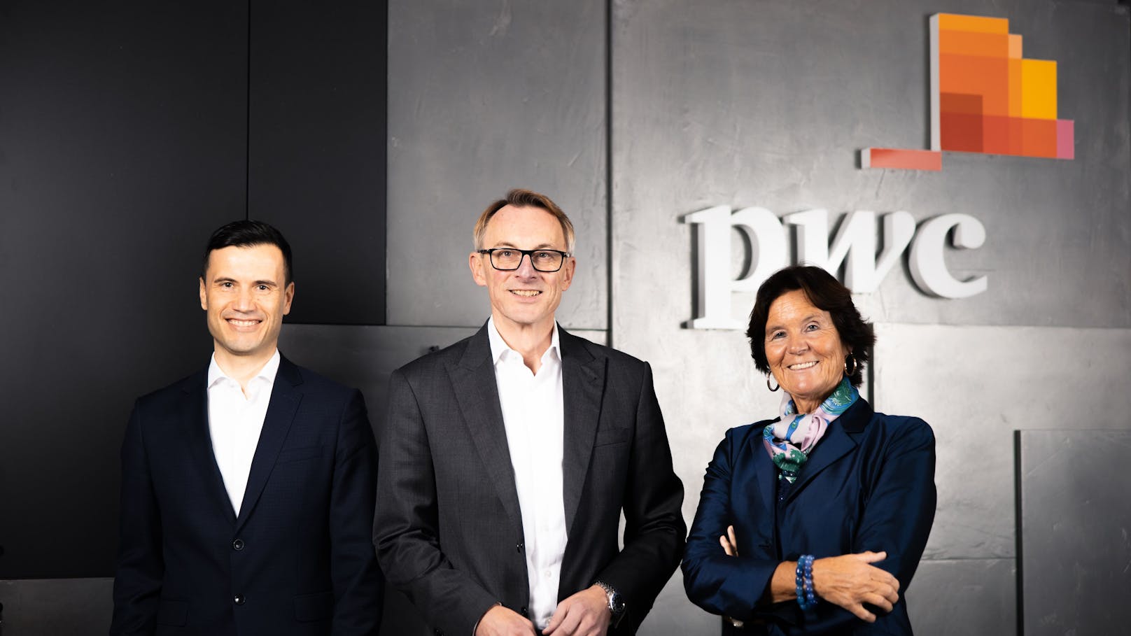 Werner Stockreiter (Partner und Assurance Leader bei PwC Österreich), Rudolf Krickl (CEO PwC Österreich) und Christine Catasta (Multi-Aufsichtsrätin und Wirtschaftsexpertin).  