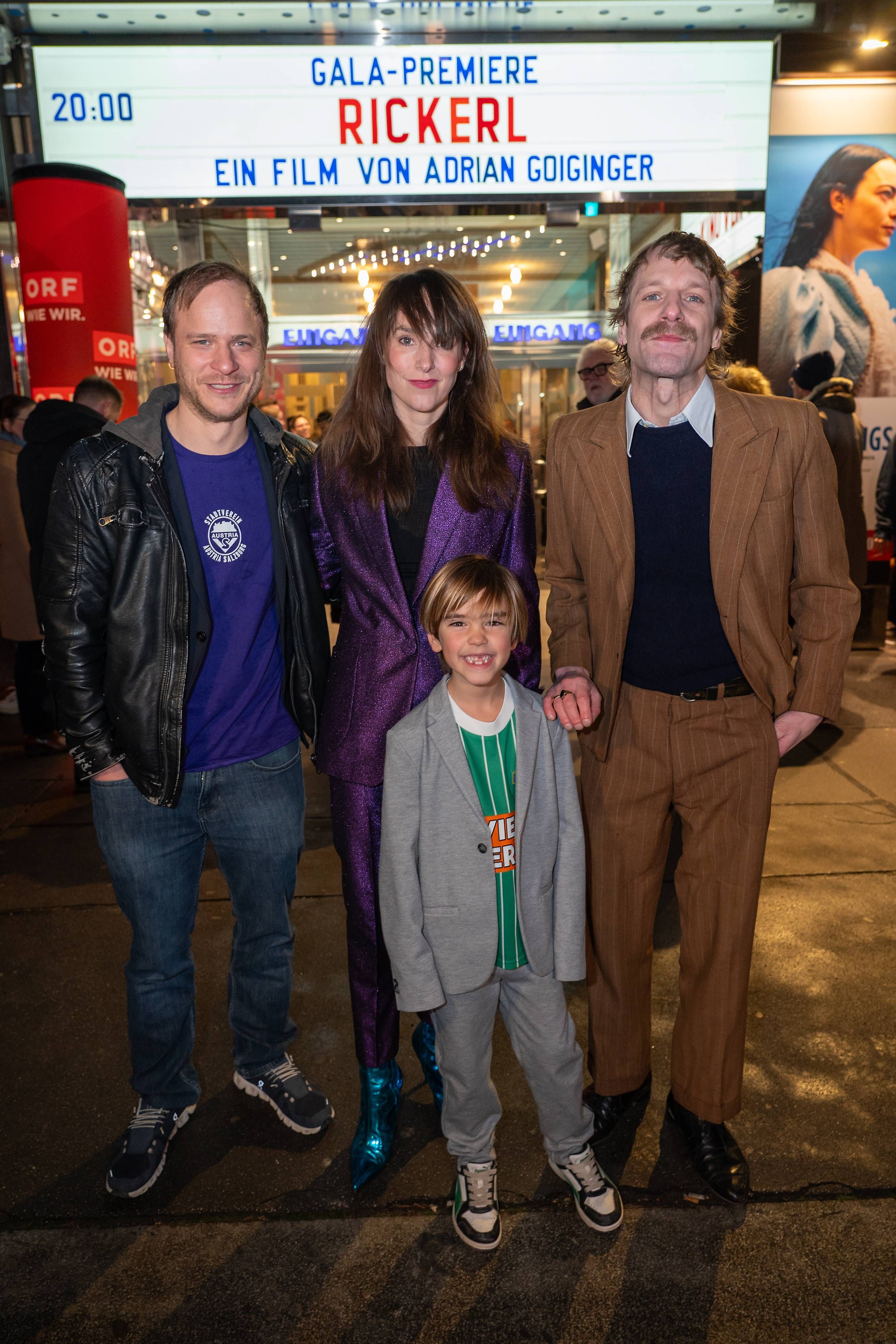 Kinopremiere ´Rickerl´, Gartenbaukino, Wien, 17.1.2024, -  Ben WINKLER, Agnes HAUSMANN, Voodoo JÜRGENS, Adrian GOIGINGER 