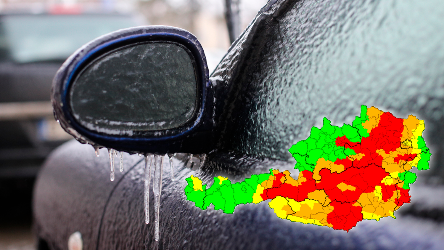 In weiten Teilen Österreichs herrscht die Gefahr von gefrierendem Regen.