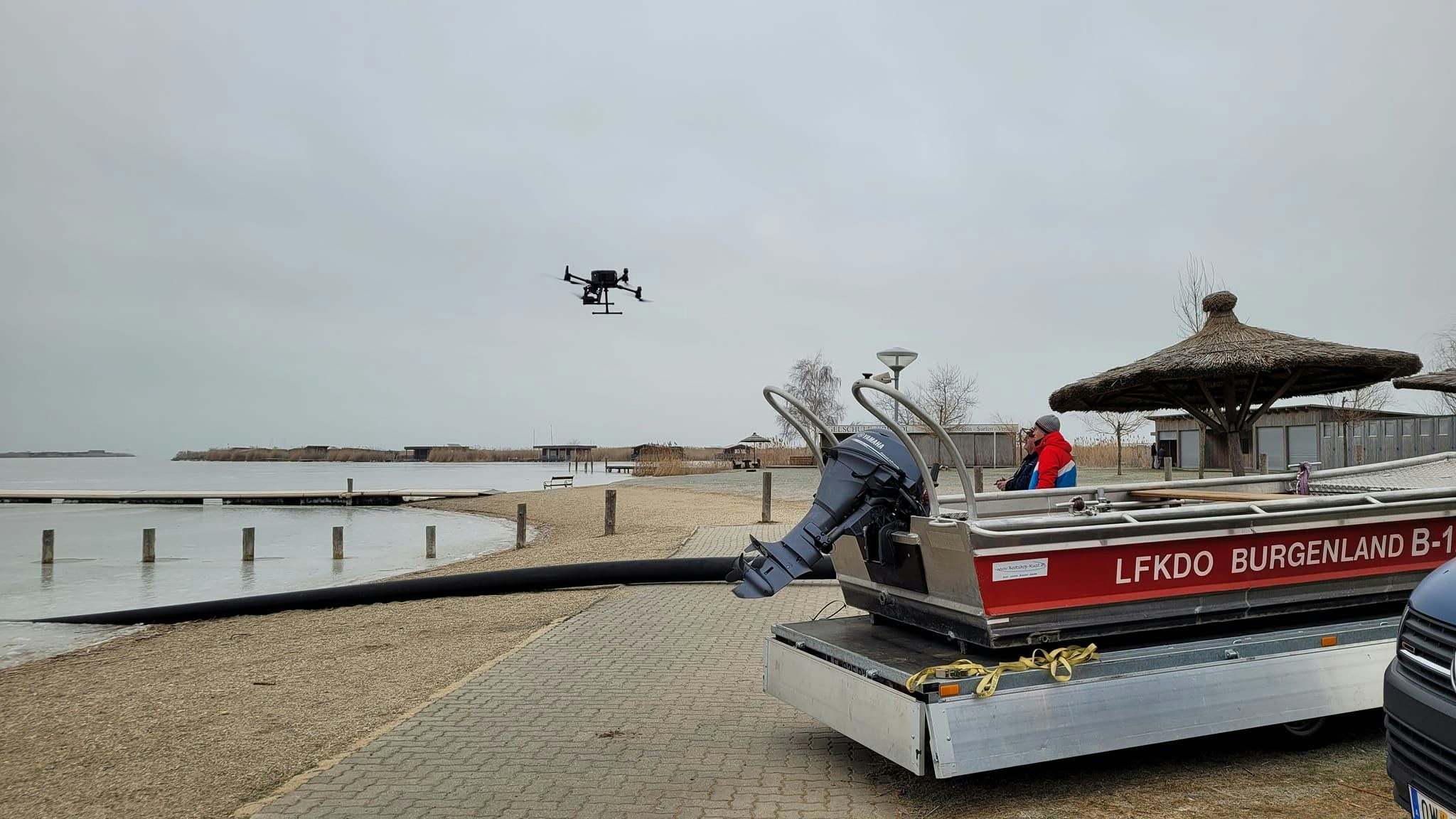 Nach dem Vermissten wird im Burgenland auch mit Drohnen gesucht. 