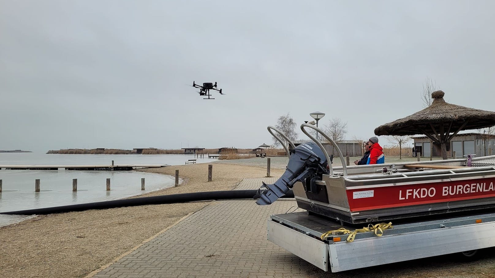 Dünnes Eis am See: Nun Drohnen-Suche nach Vermisstem