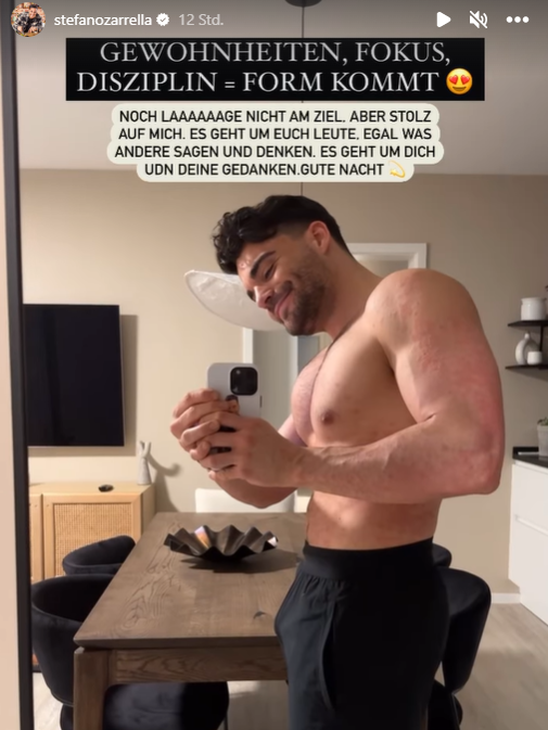 Stefano Zarrella arbeitet hart an seinem Körper.