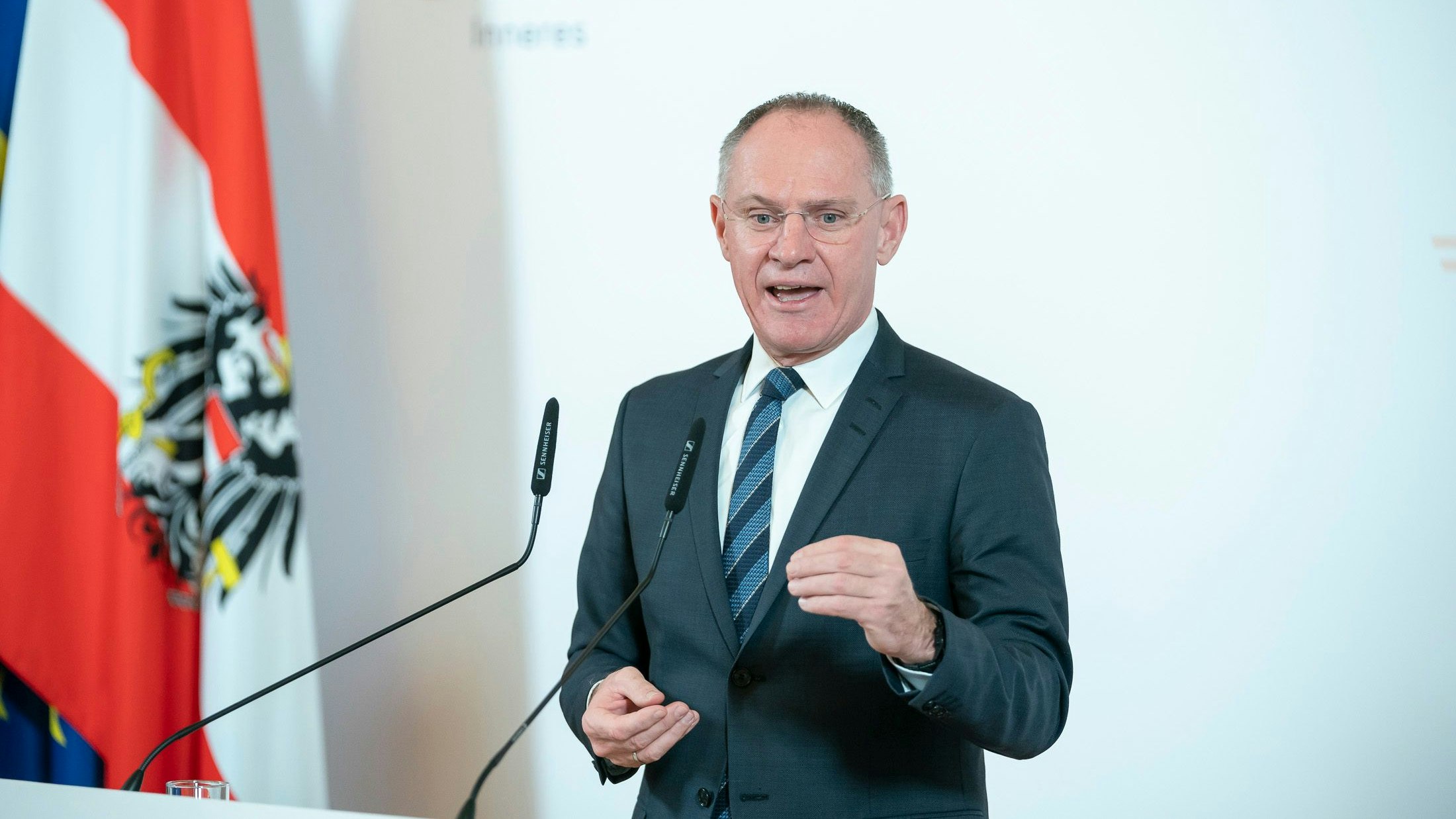 Innenminister Gerhard Karner will seinen harten Kurs fortsetzen (Archivbild).