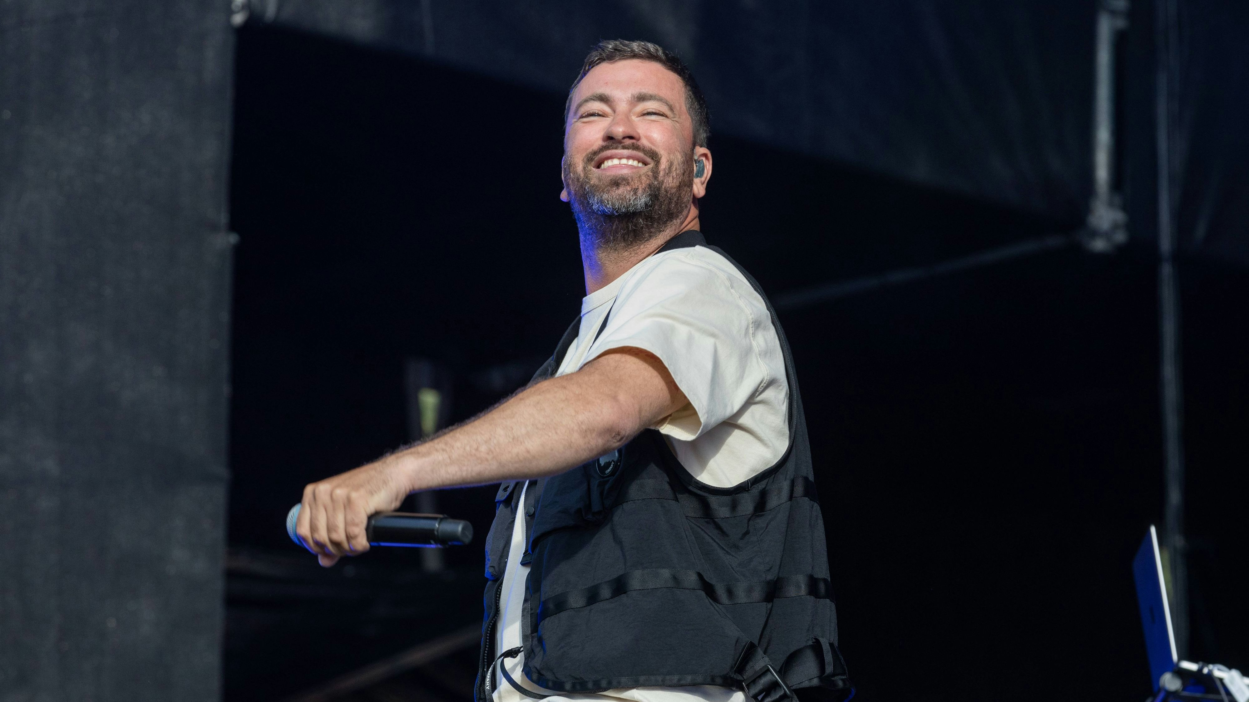 Der Rostocker Rapper MARTERIA Marten Laciny beim Live Auftritt auf der Oasis Stage - Das 2 Tage Festival Panama Open Air für elektronische Musik im Freizeitpark Rheinaue in Bonn 01.07.2023 Bonn NRW Deutschland *** The Rostock rapper MARTERIA Marten Laciny at the live performance on the Oasis Stage The 2 days festival Panama Open Air for electronic music in the leisure park Rheinaue in Bonn 01 07 2023 Bonn NRW Germany