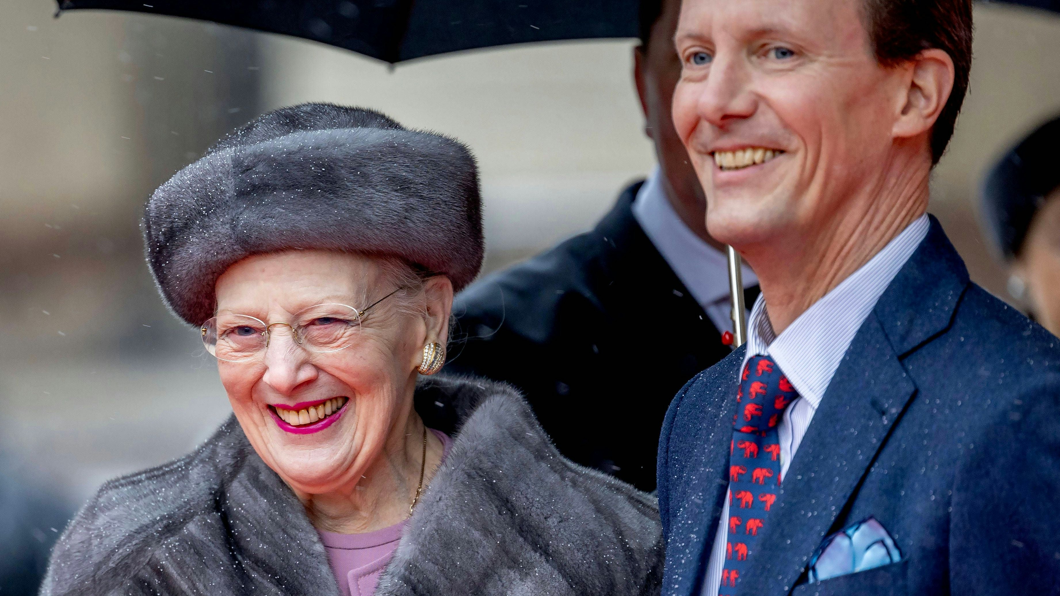 15-01-2024 Denmark Queen Margrethe and Prince Joachim arriving for a meeting in the Danish parliament at the Folketingsalen at Christiansborg palace in Copenhagen. PPE/Nieboer PUBLICATIONxINxGERxSUIxAUTxONLY Copyright: xPPEx