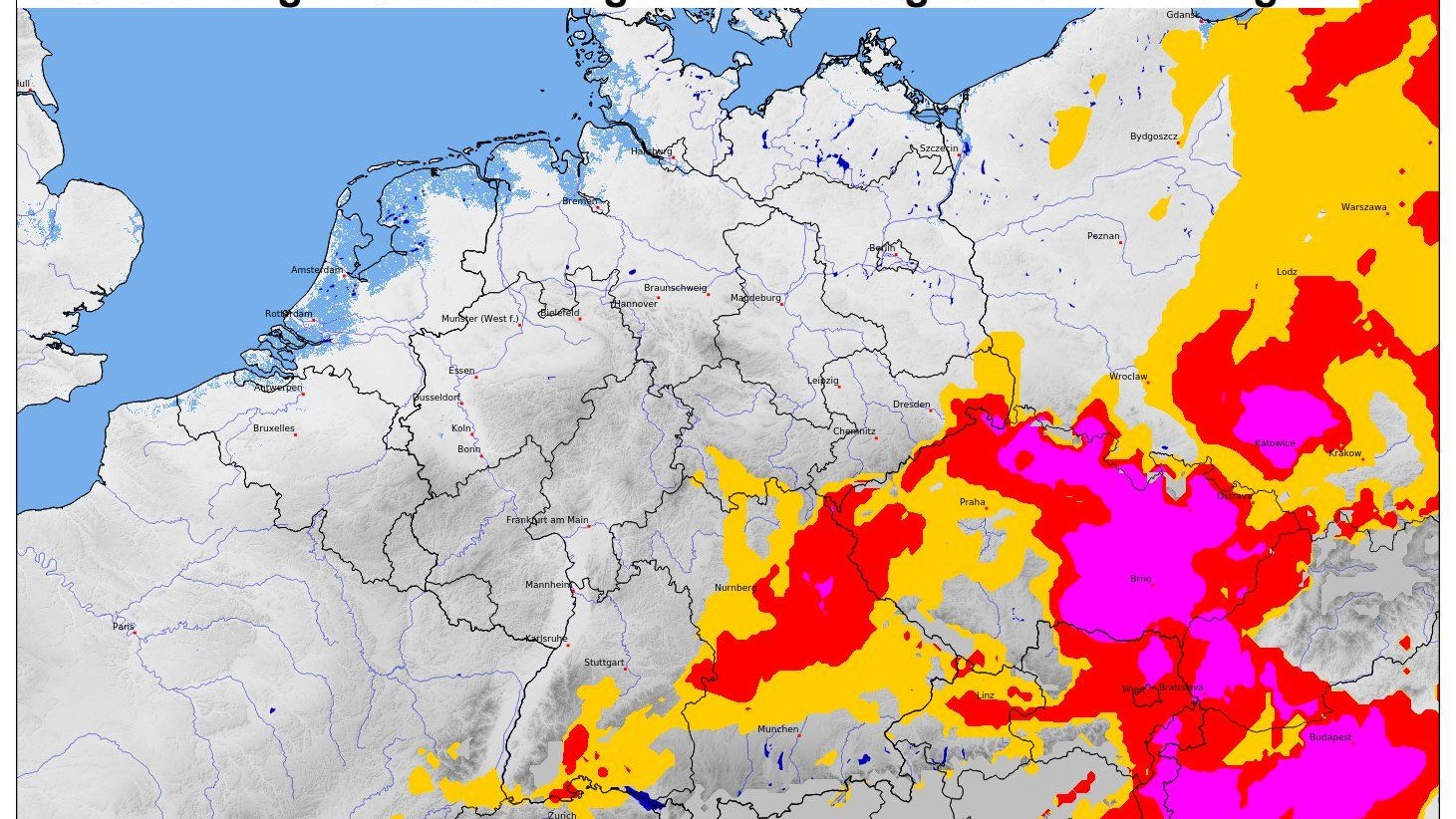 Potential für gefrierenden Regen von Montagfrüh bis Dienstagfrüh.