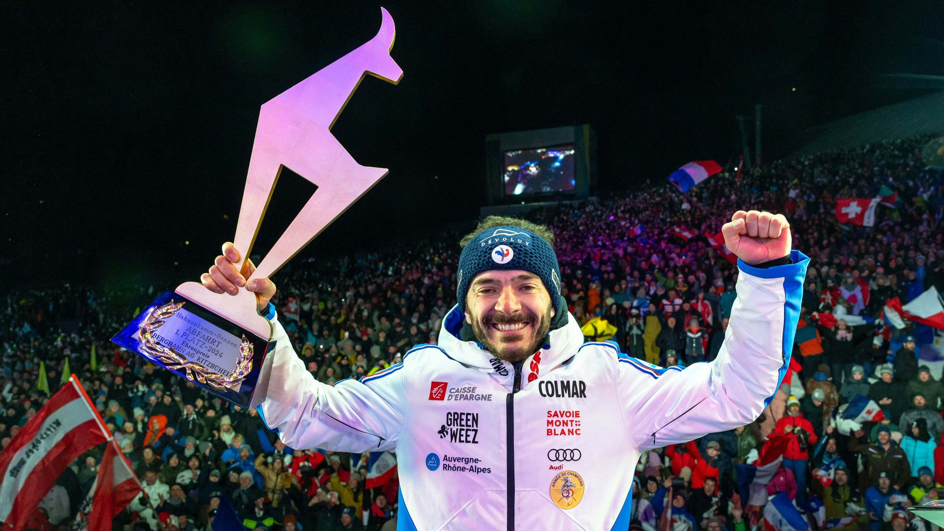 Cyprien Sarrazin hat mit seinem Teamkollegen bereits im Zimmer gefeiert. 