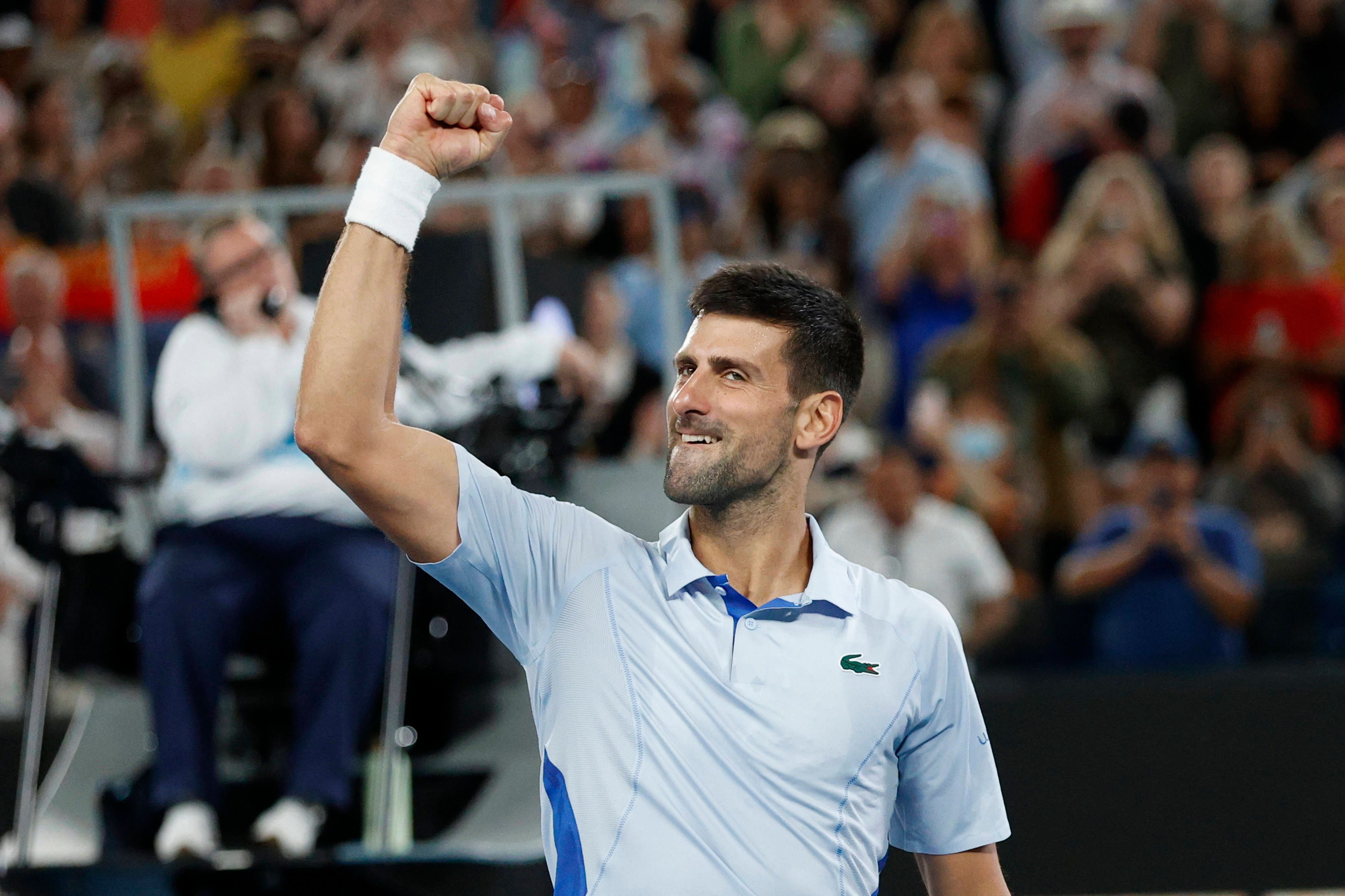 Novak Djokovic jubelt in Melbourne