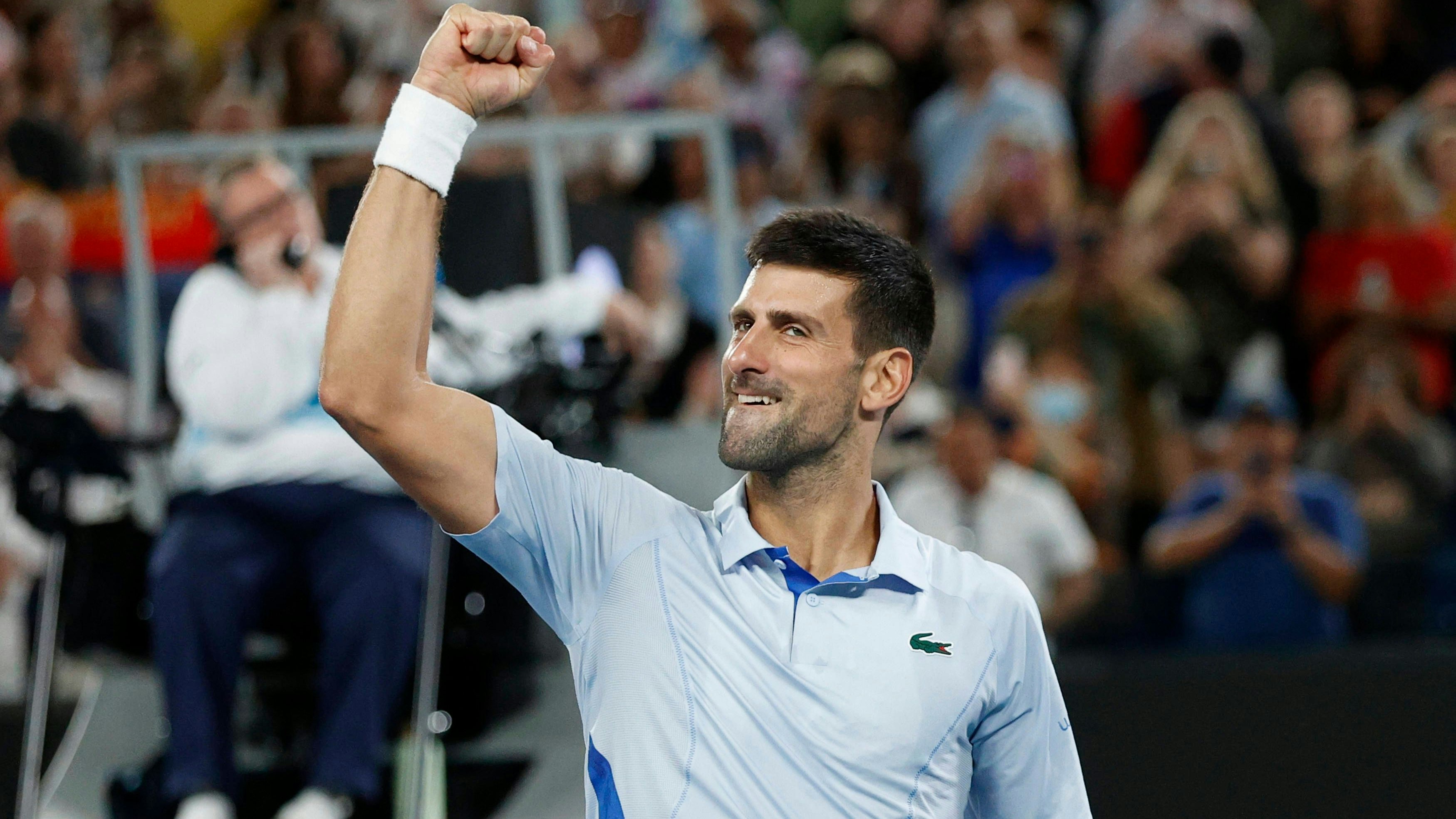 Novak Djokovic jubelt in Melbourne