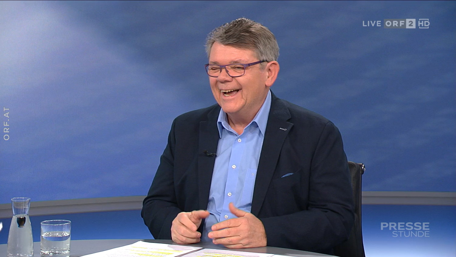 Bei der Volkskanzler-Debatte begann ÖGB-Chef Katzian plötzlich zu lachen.