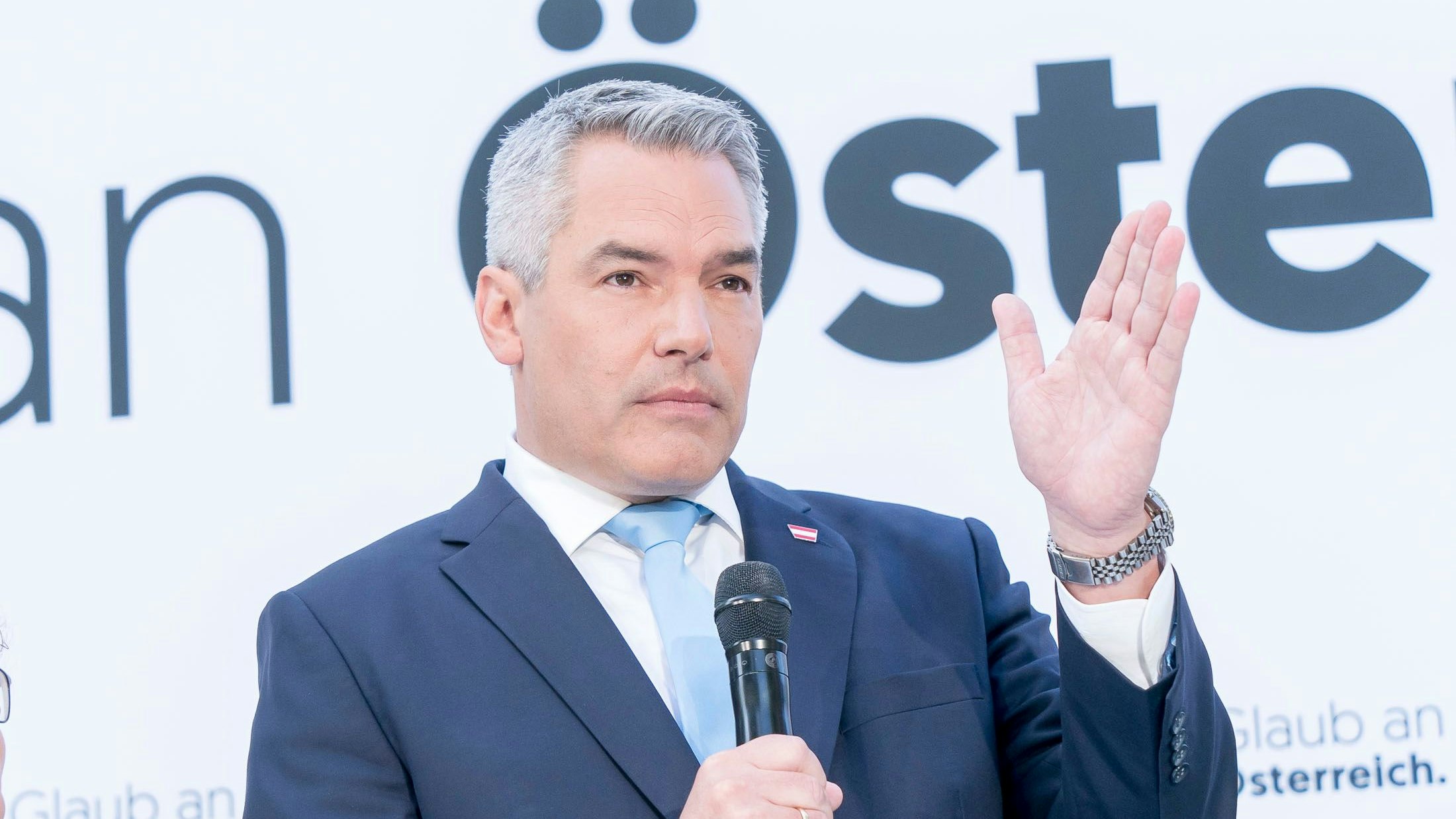 Karl Nehammer hält am Freitag in Wels (OÖ) seine Grundsatzrede.