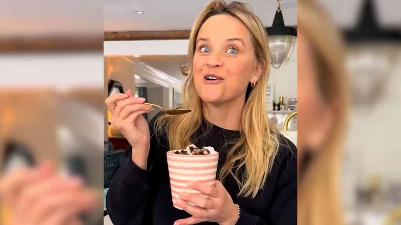 Reese Witherspoon macht Schnee-Kaffee – alle rasten aus