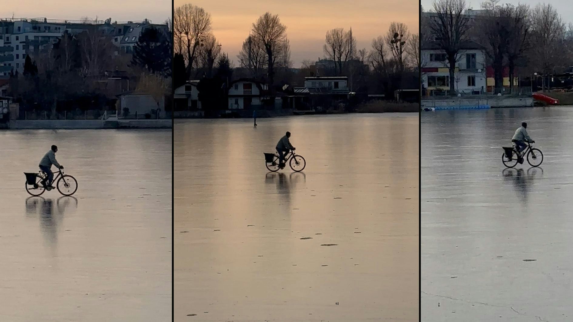 Mit dem Fahrrad auf der Donau – Ein Wiener kann es einfach nicht fassen, was sich manch einer traut.