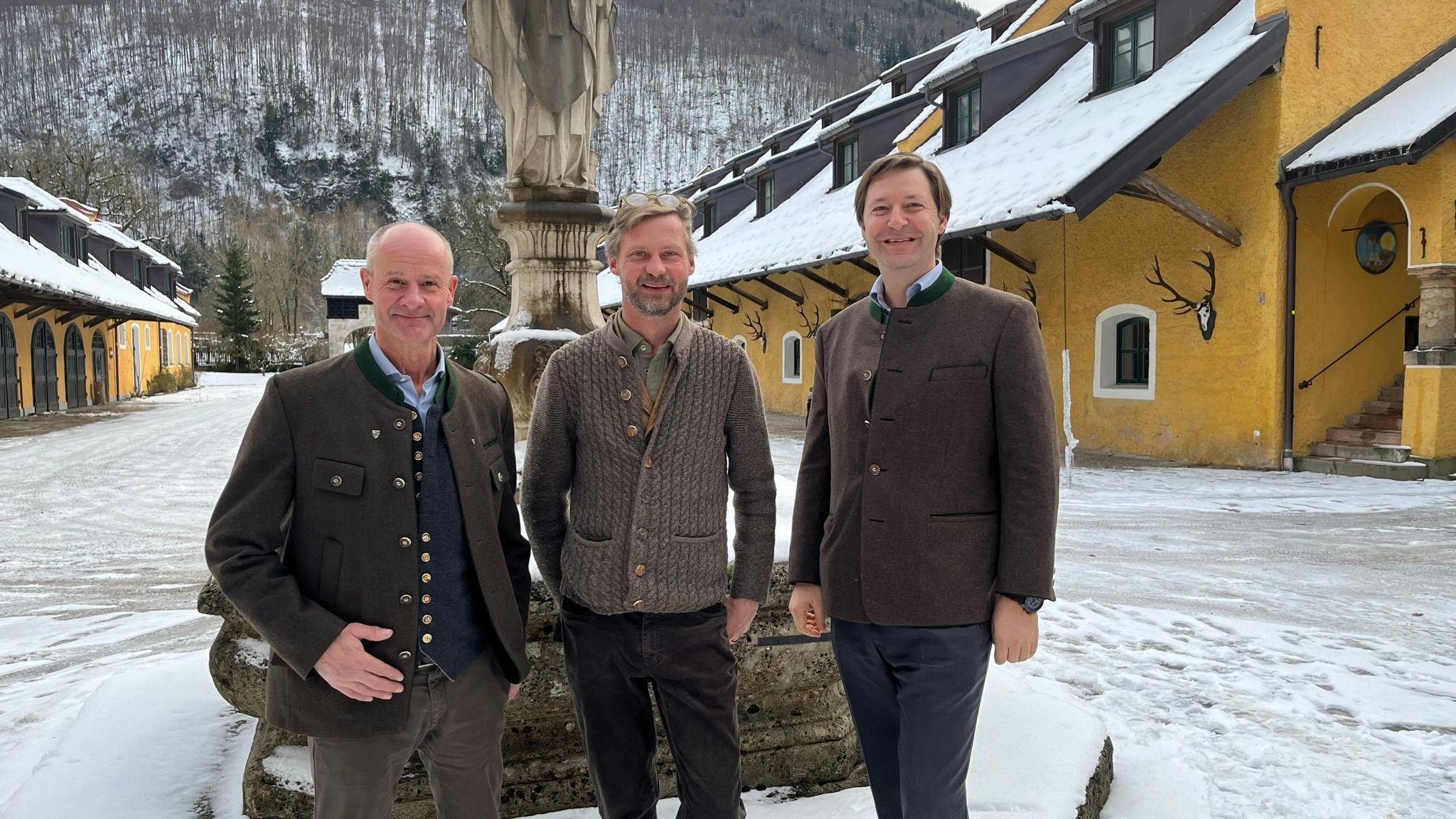 (v.l.n.r.: Herbert Sieghartsleitner, Maximilian Mayr Melnhof, Franz Mayr Melnhof-Saurau)