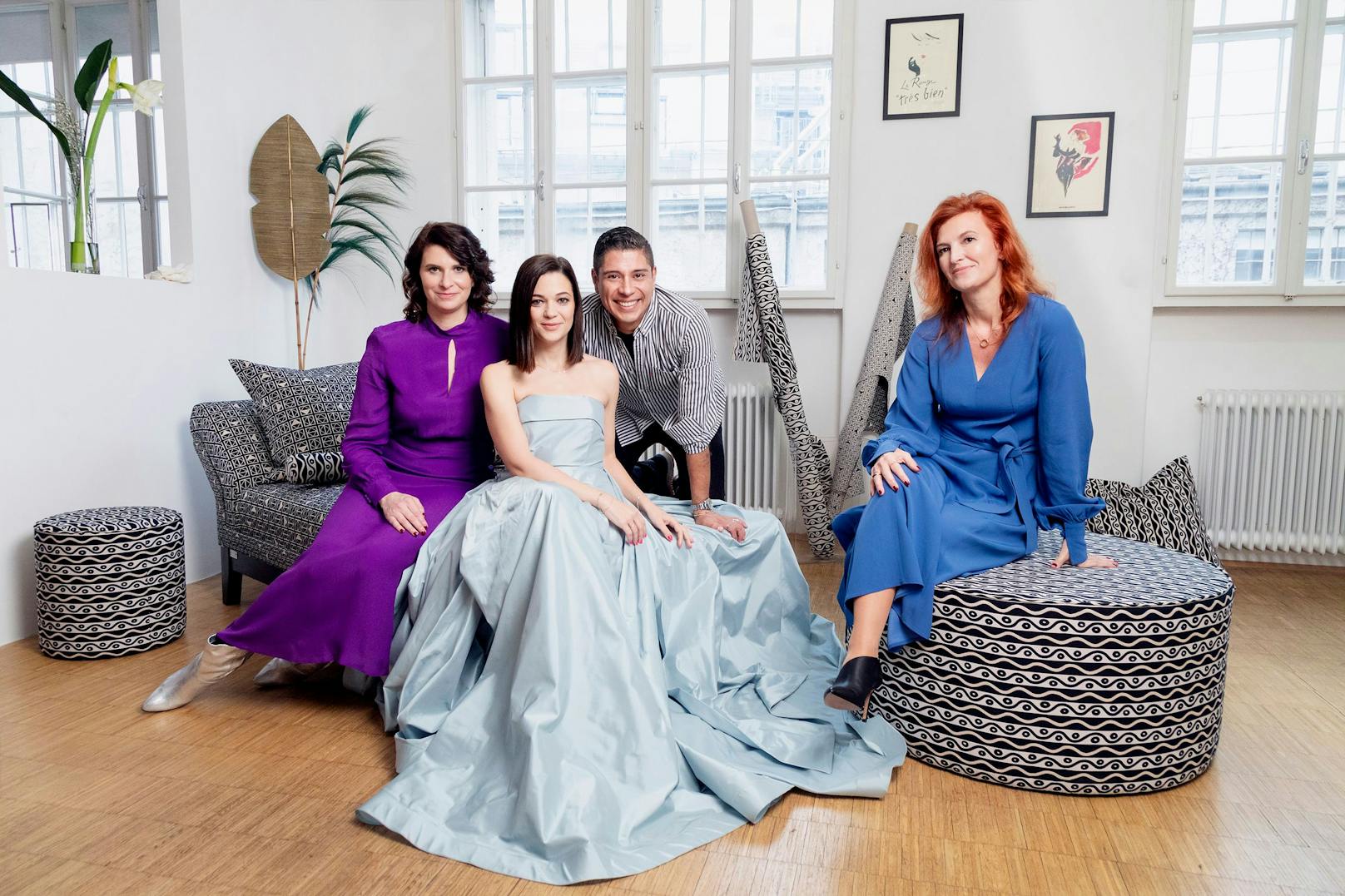 Marina Janda, Jenny Posch, Star-Designer Alexis F. Gonzalez und Sabine Klinglmair. 