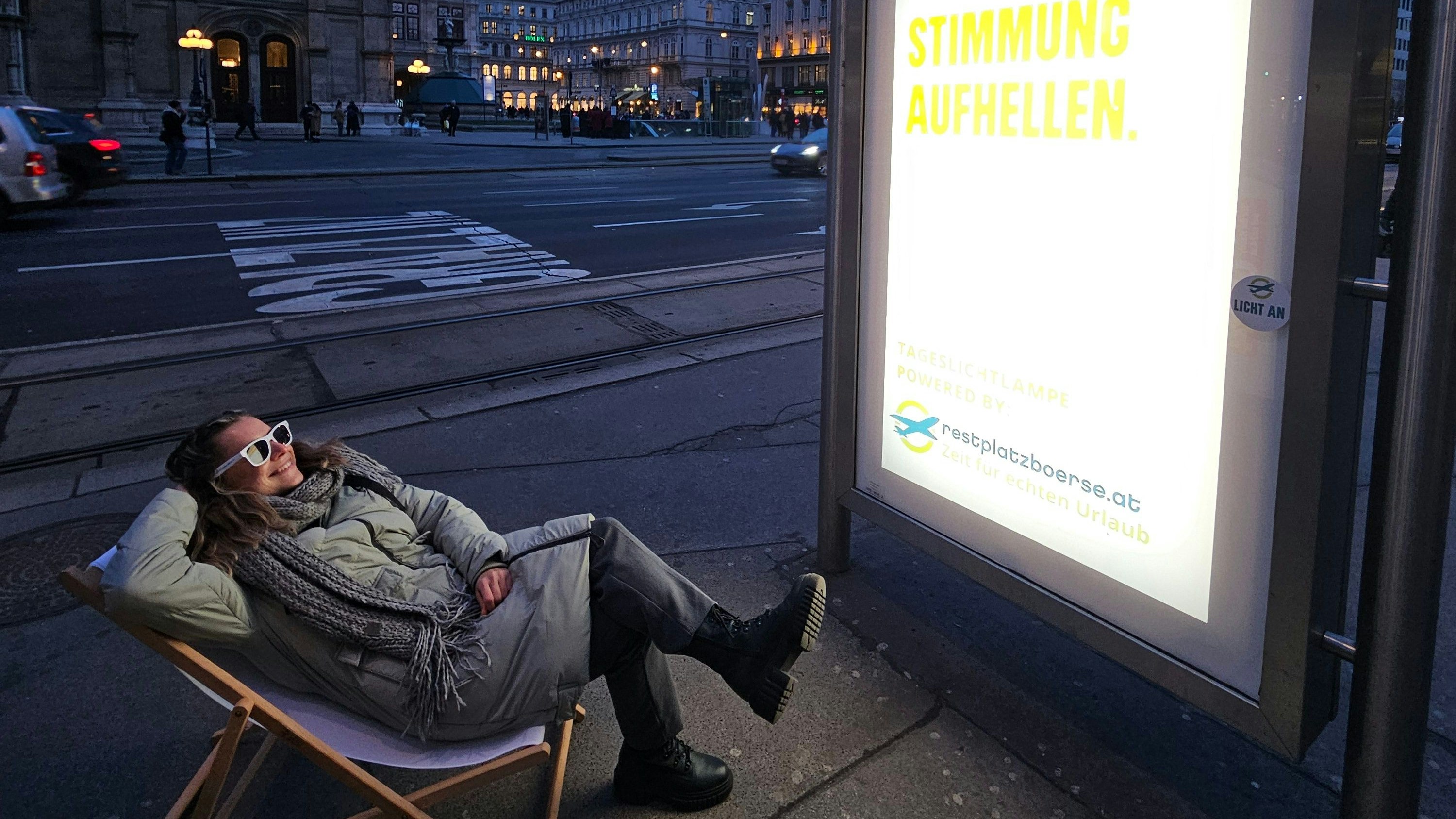 Restplatzbörse bringt mit neuer Kampagne Stimmungsaufheller in die Stadt. 